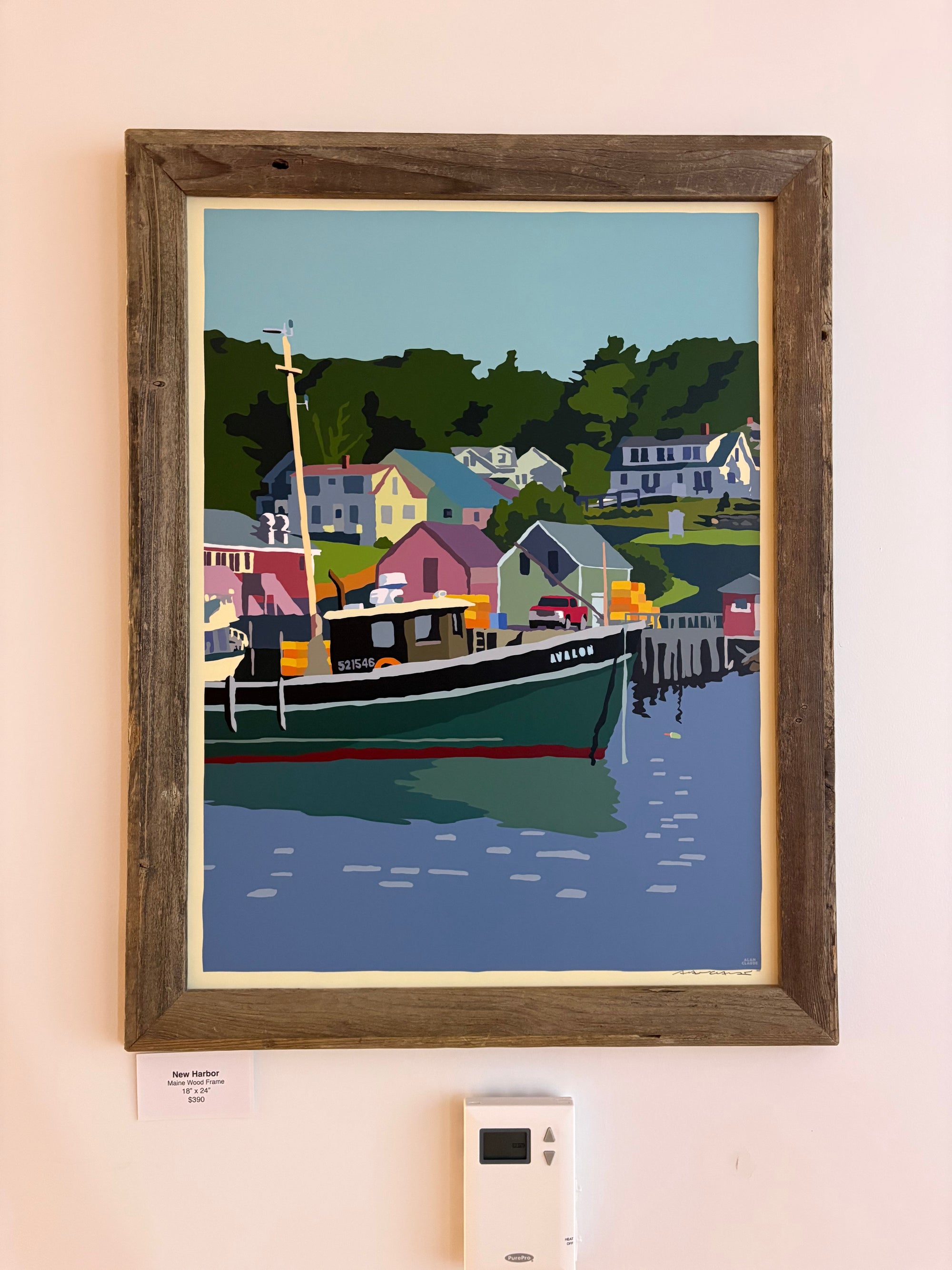 MAINE WOOD FRAMED 18" x 24" New Harbor