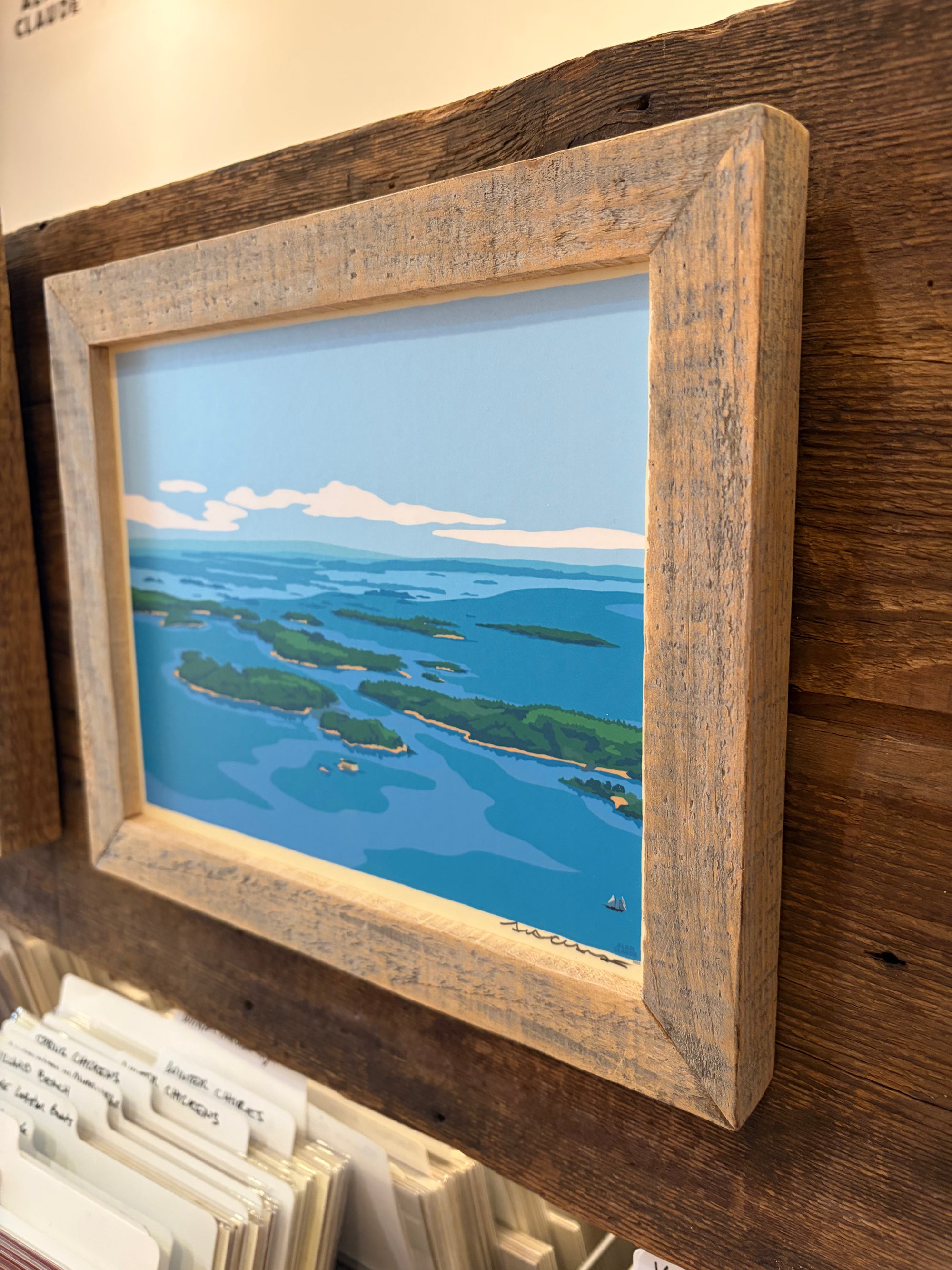 MAINE WOOD FRAMED 8" x 10" Casco Bay