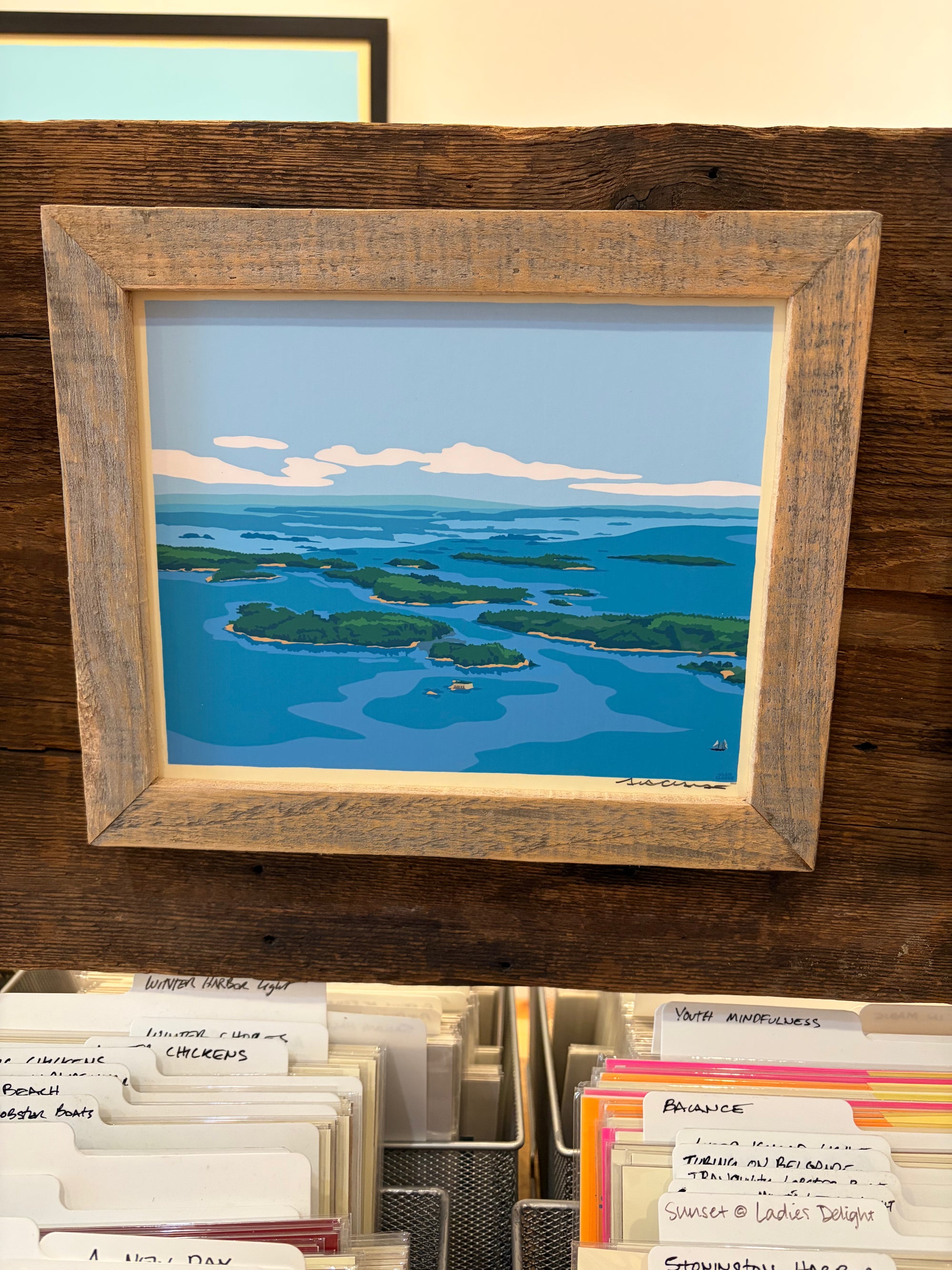 MAINE WOOD FRAMED 8" x 10" Casco Bay