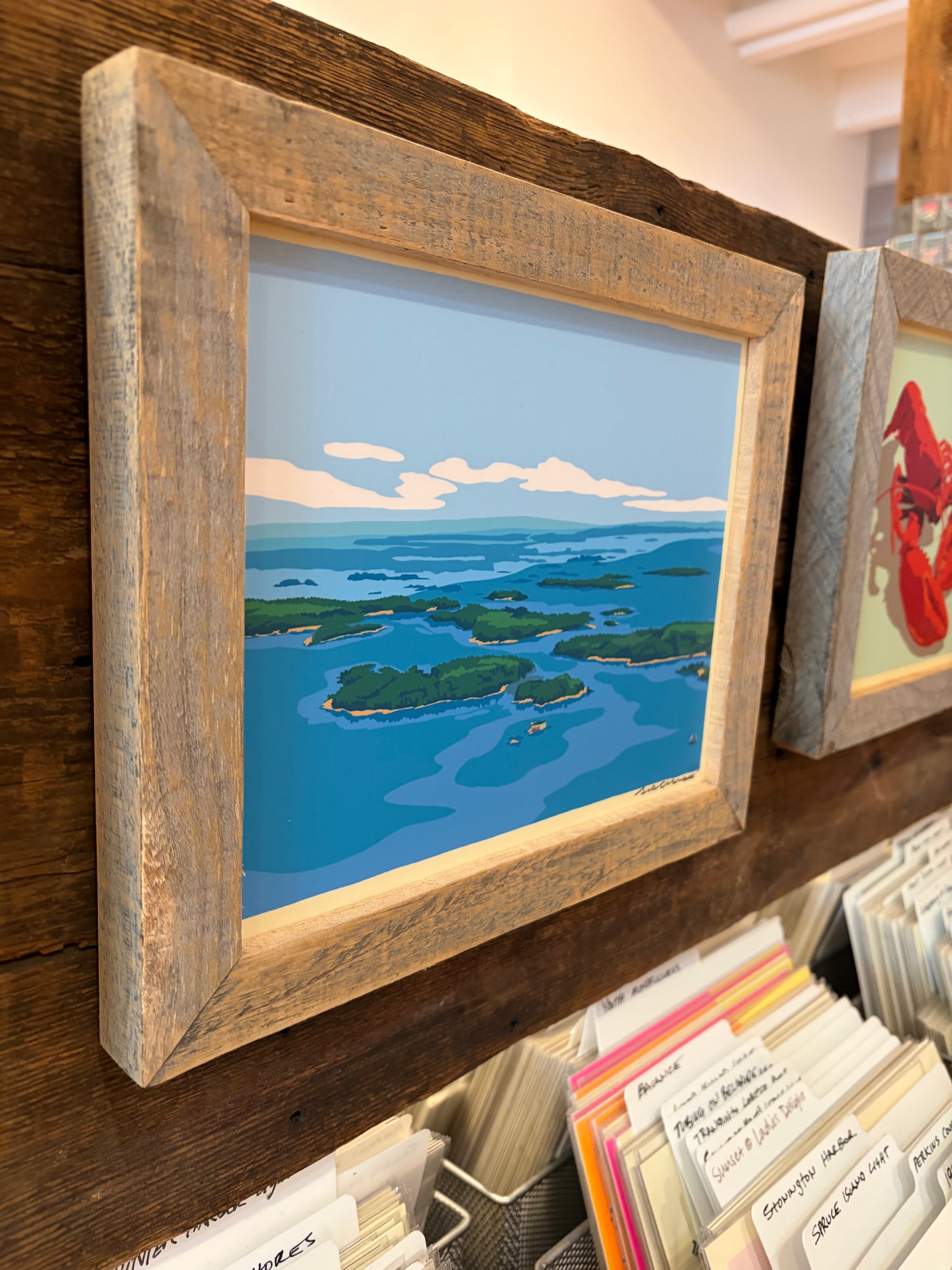 MAINE WOOD FRAMED 8" x 10" Casco Bay