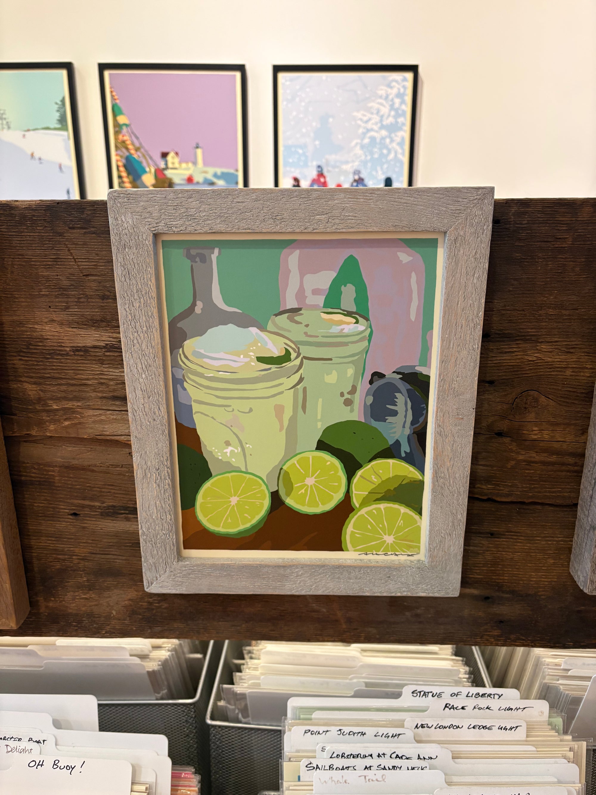 MAINE WOOD FRAMED 8" x 10" Margarita Time!