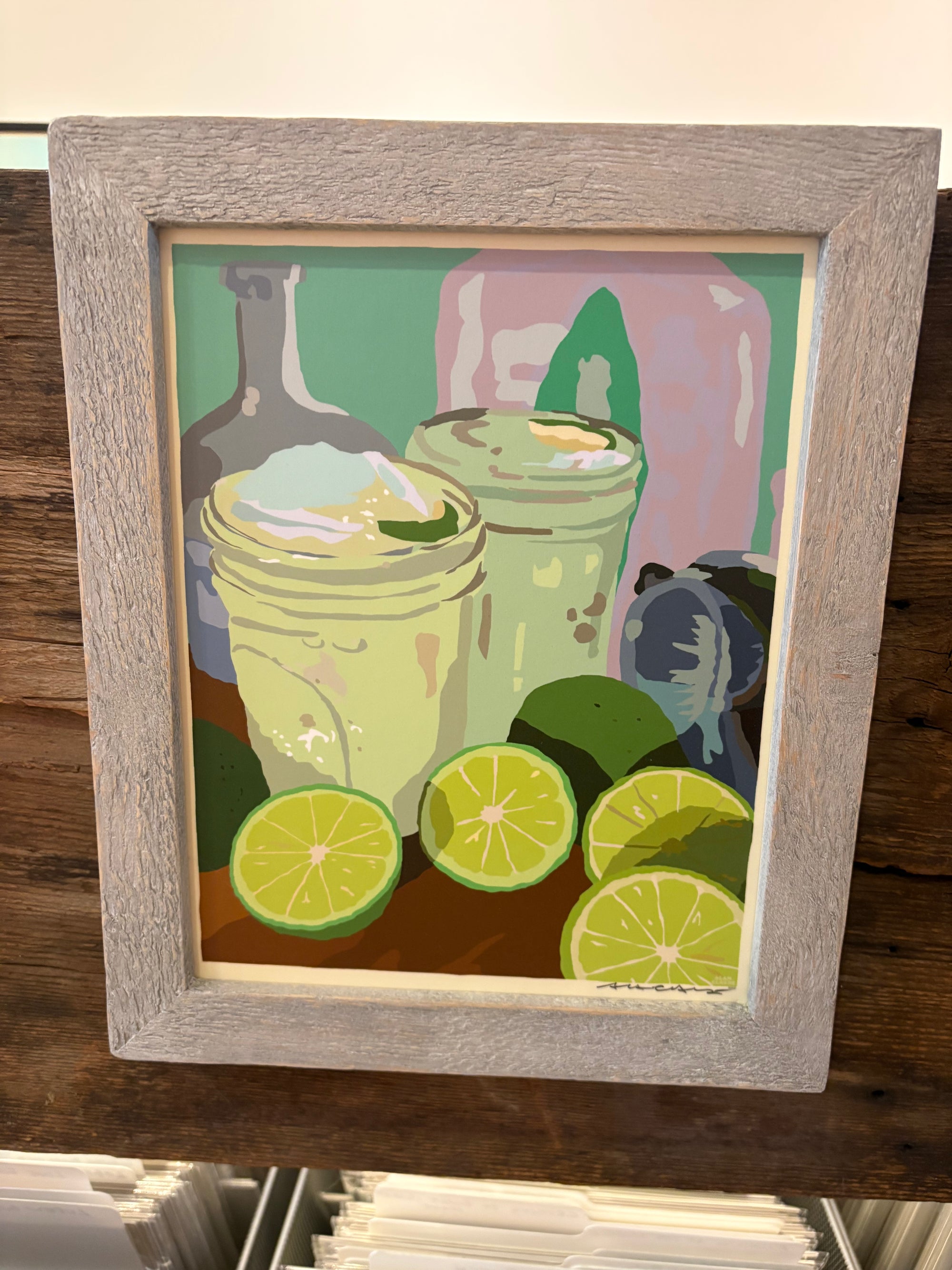 MAINE WOOD FRAMED 8" x 10" Margarita Time!