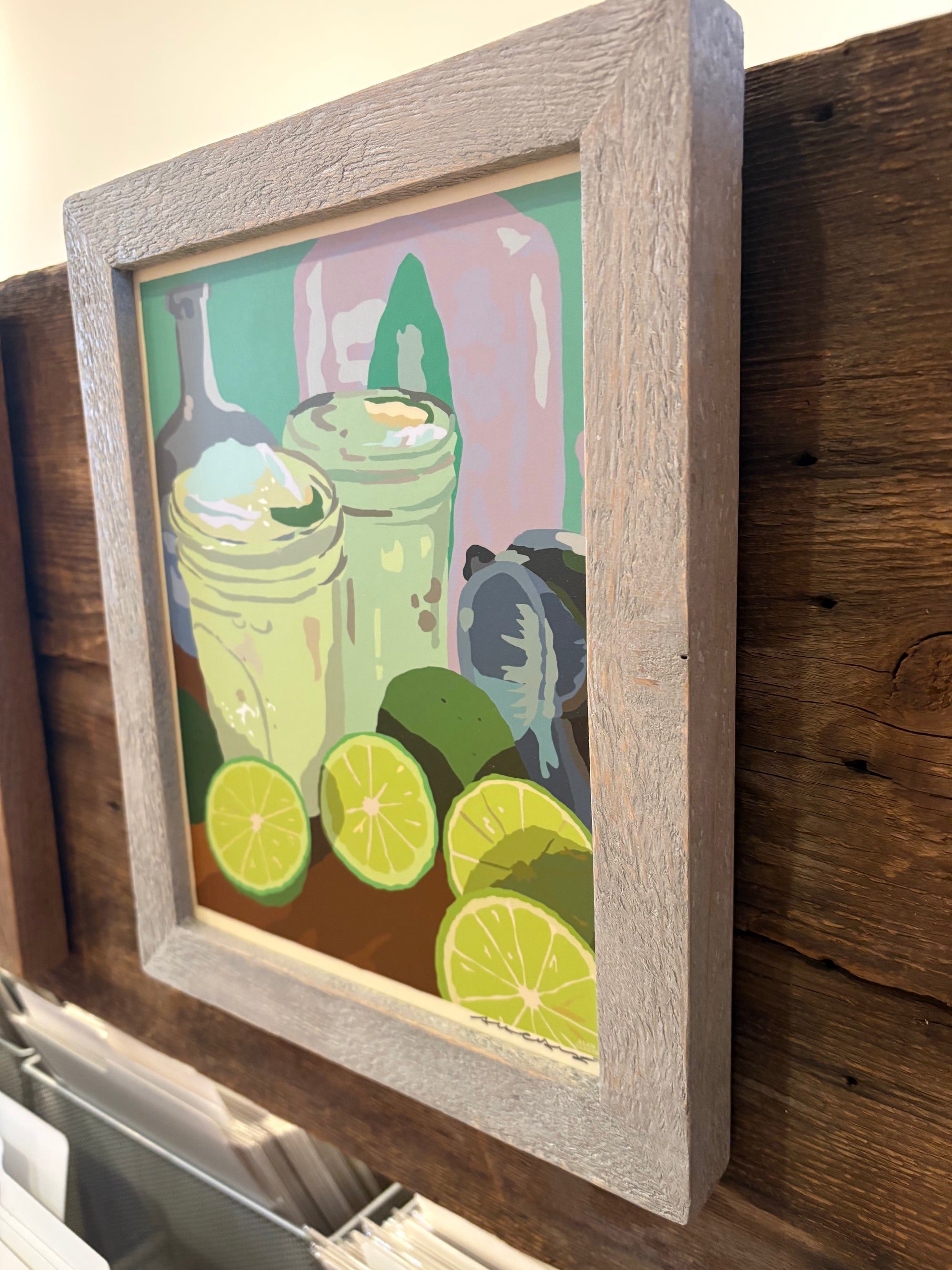MAINE WOOD FRAMED 8" x 10" Margarita Time!