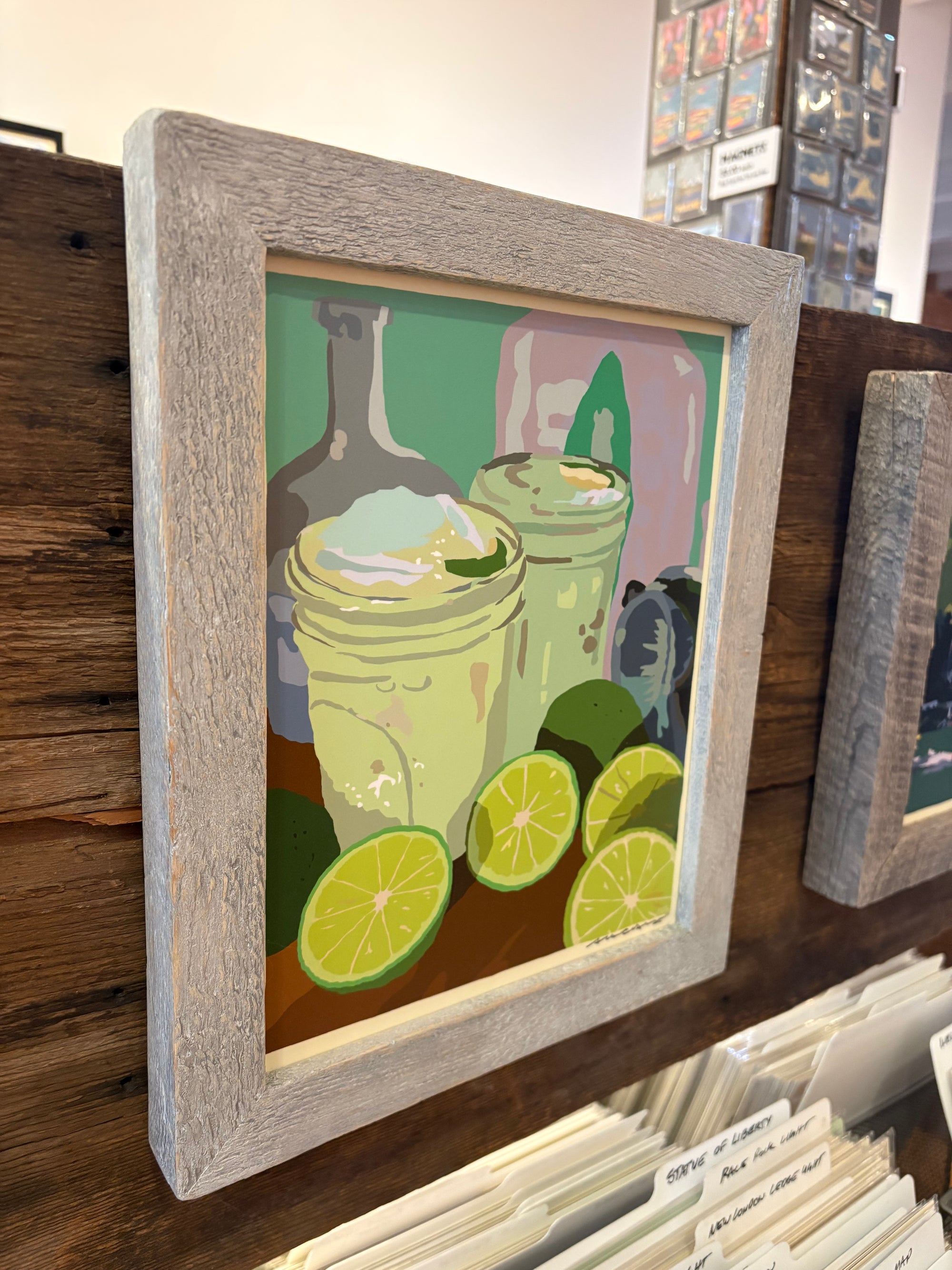 MAINE WOOD FRAMED 8" x 10" Margarita Time!