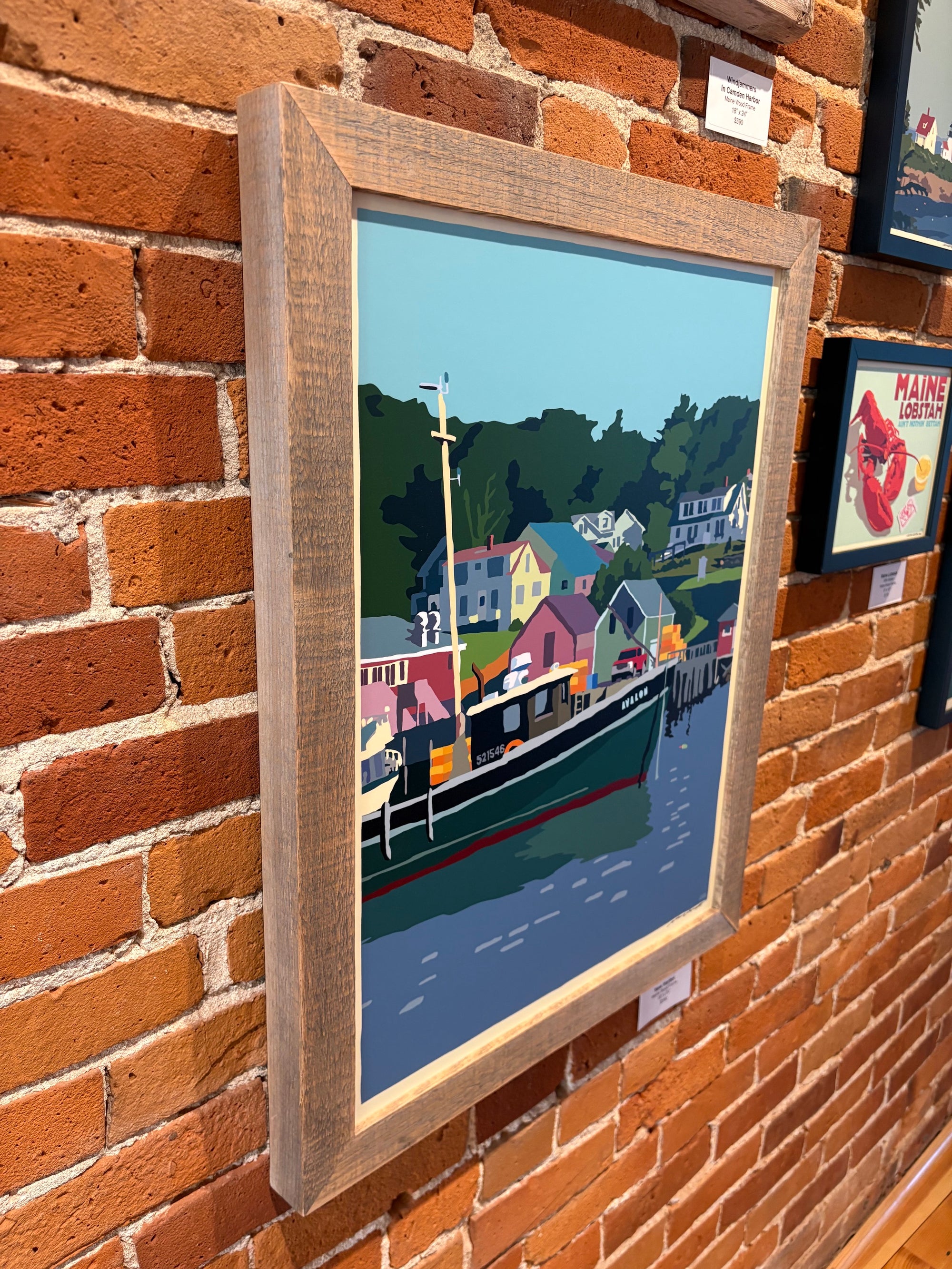 MAINE WOOD FRAMED 18" x 24" New Harbor