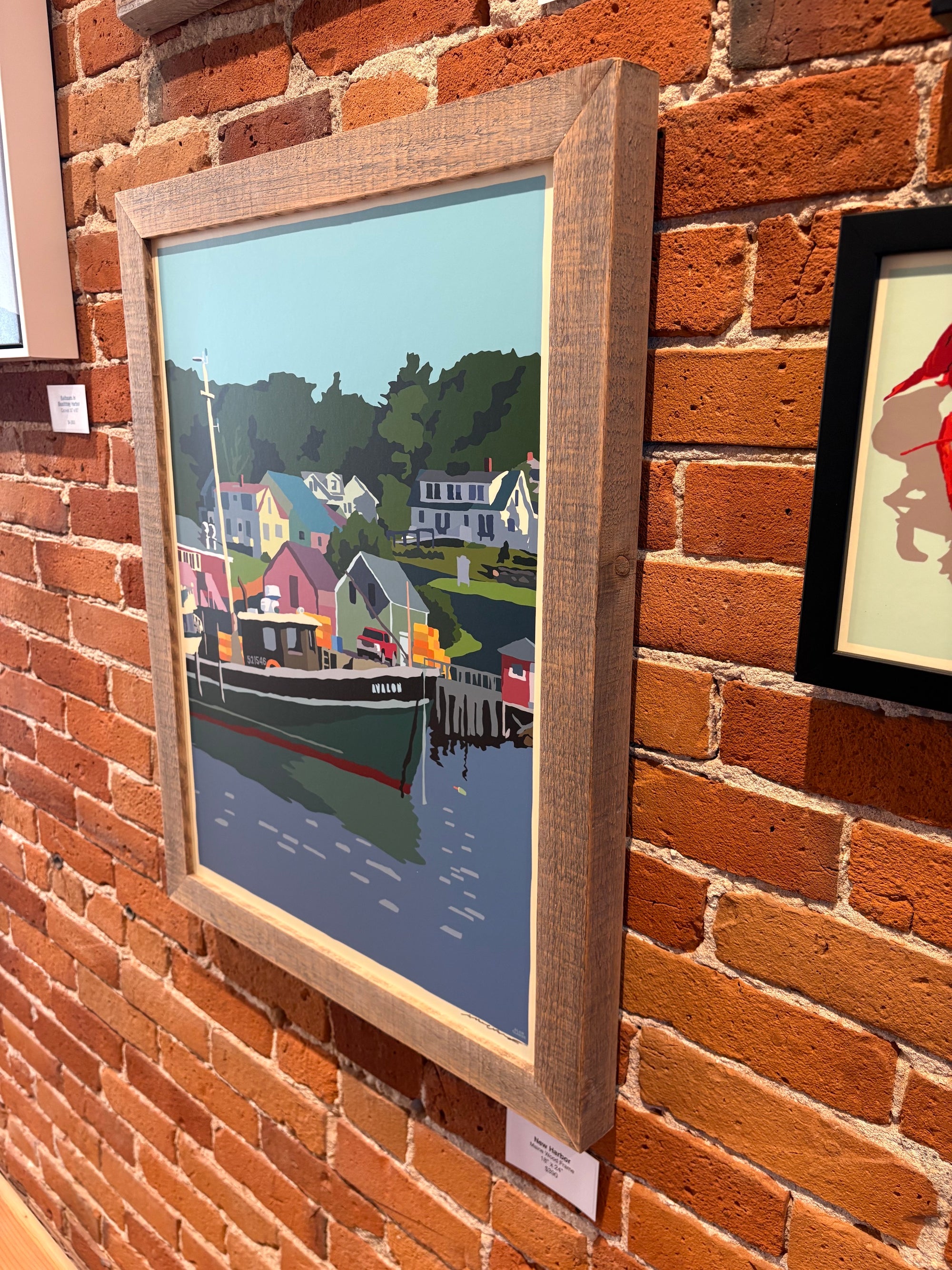 MAINE WOOD FRAMED 18" x 24" New Harbor