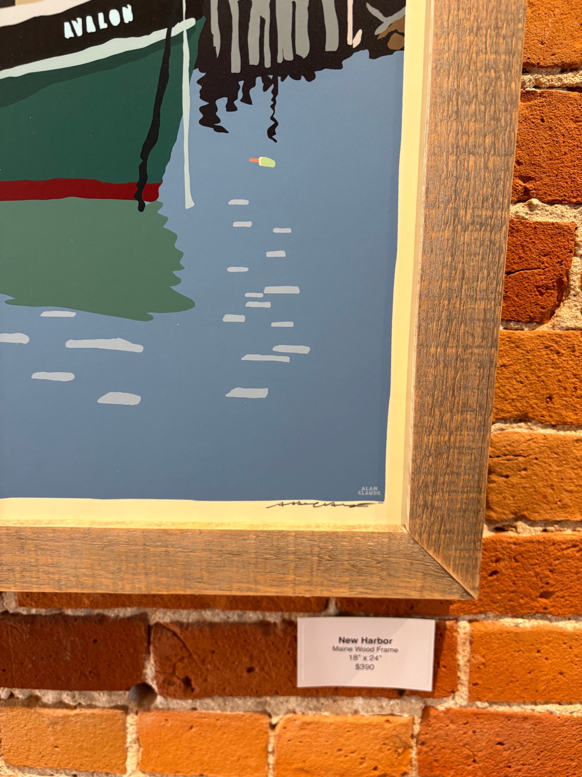 MAINE WOOD FRAMED 18" x 24" New Harbor
