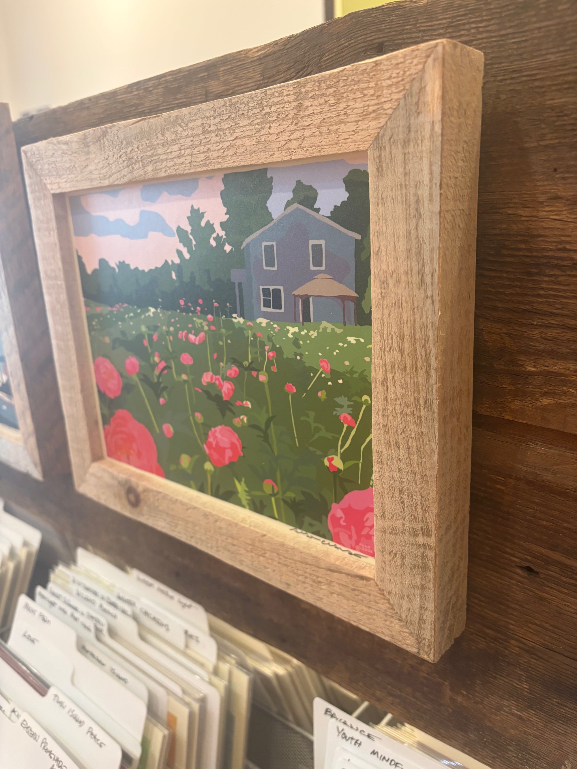 MAINE WOOD FRAME 8" x 10" Framed Peonies