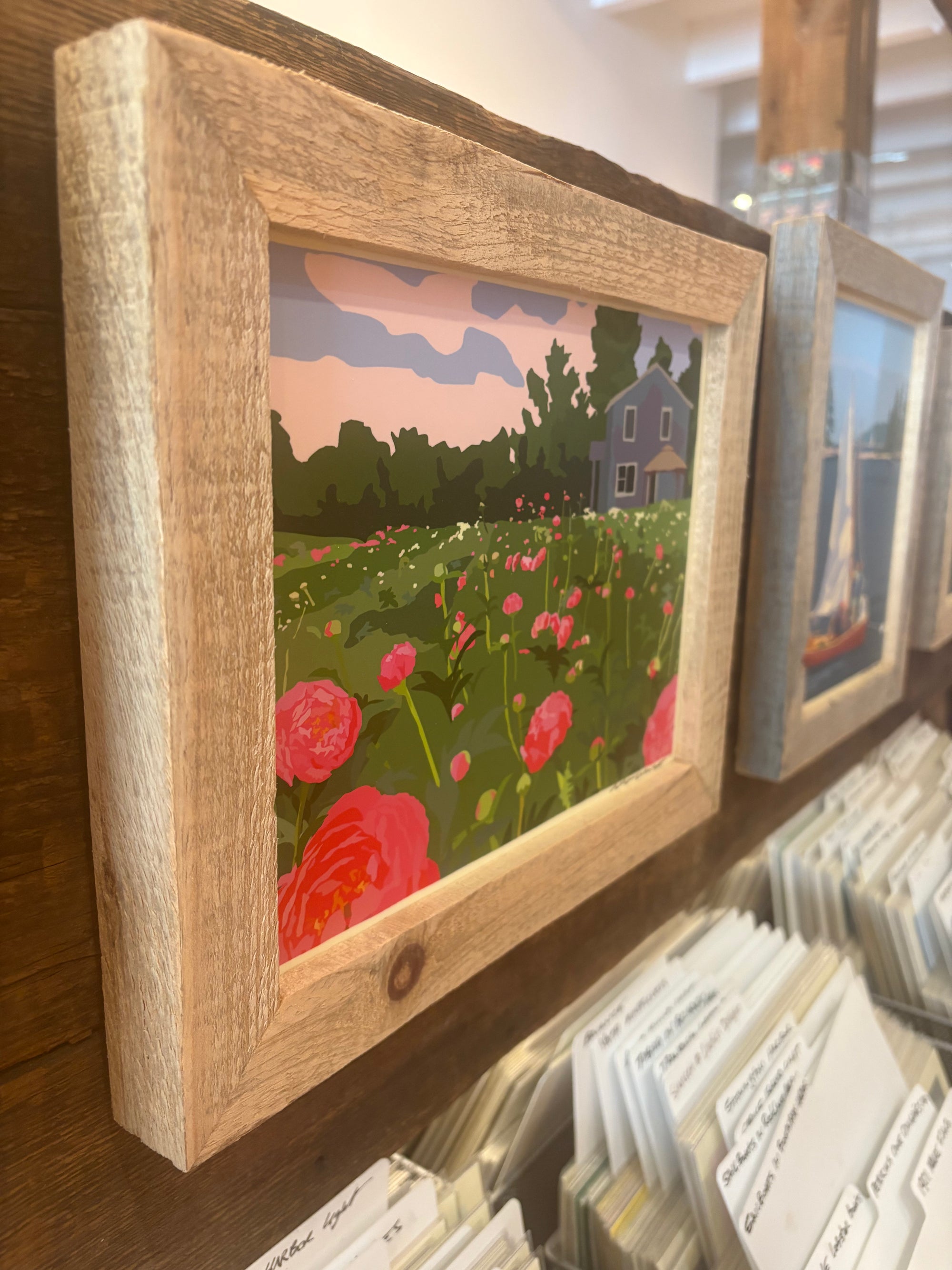 MAINE WOOD FRAME 8" x 10" Framed Peonies