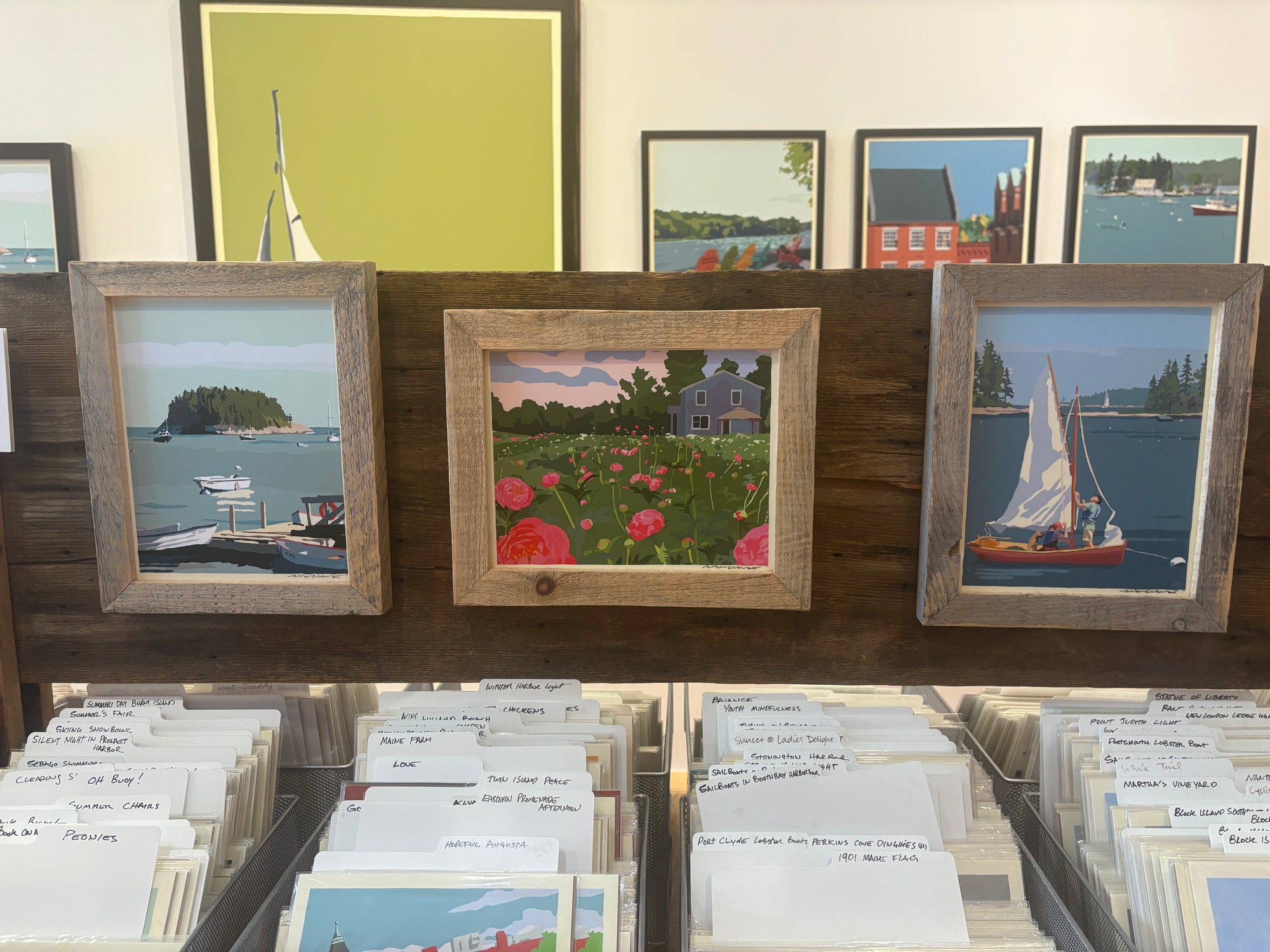 MAINE WOOD FRAME 8" x 10" Framed Peonies