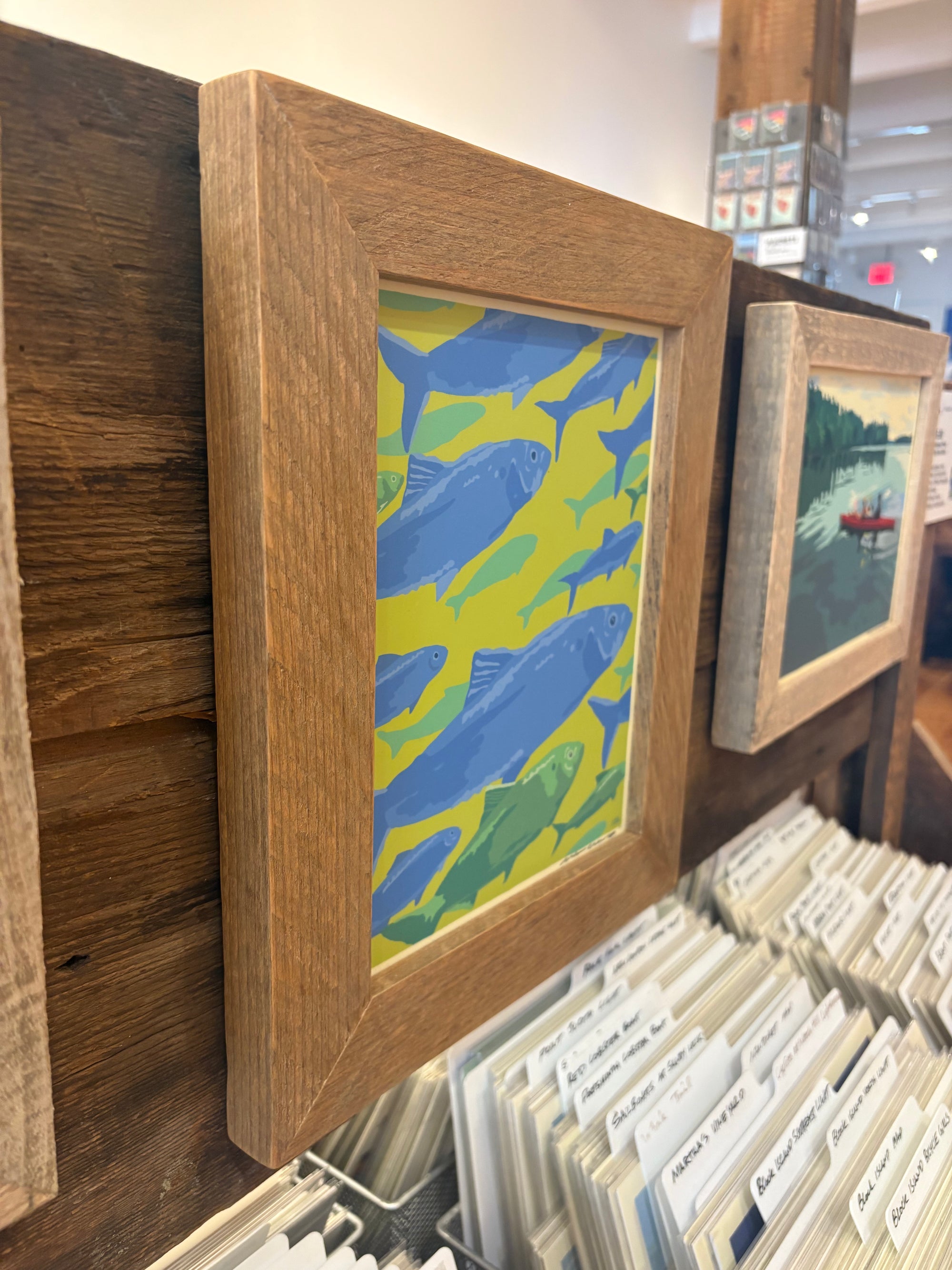 MAINE WOOD FRAMED 8" x 10" Alewives On The Move