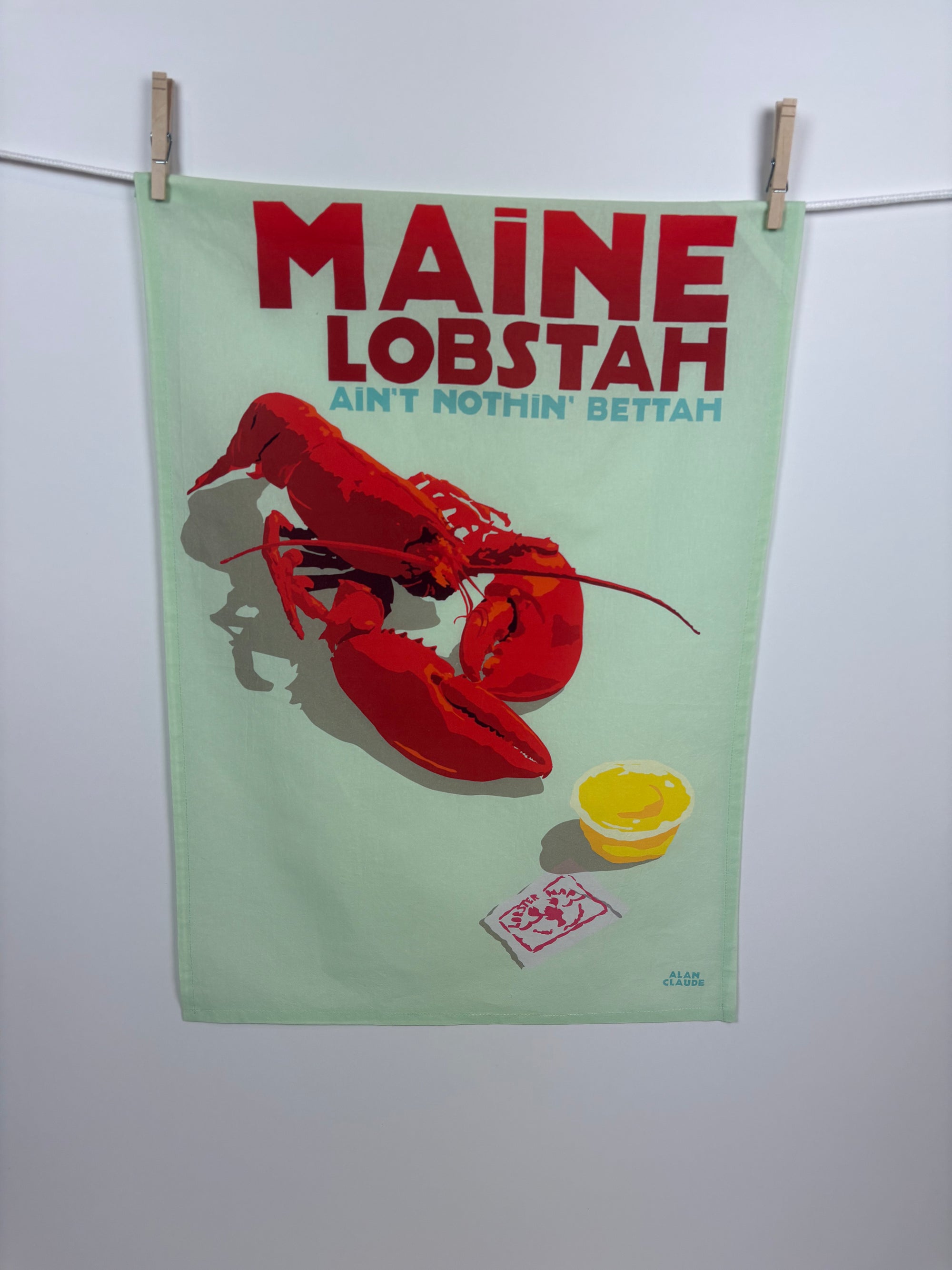 Maine Lobstah Tea Towel