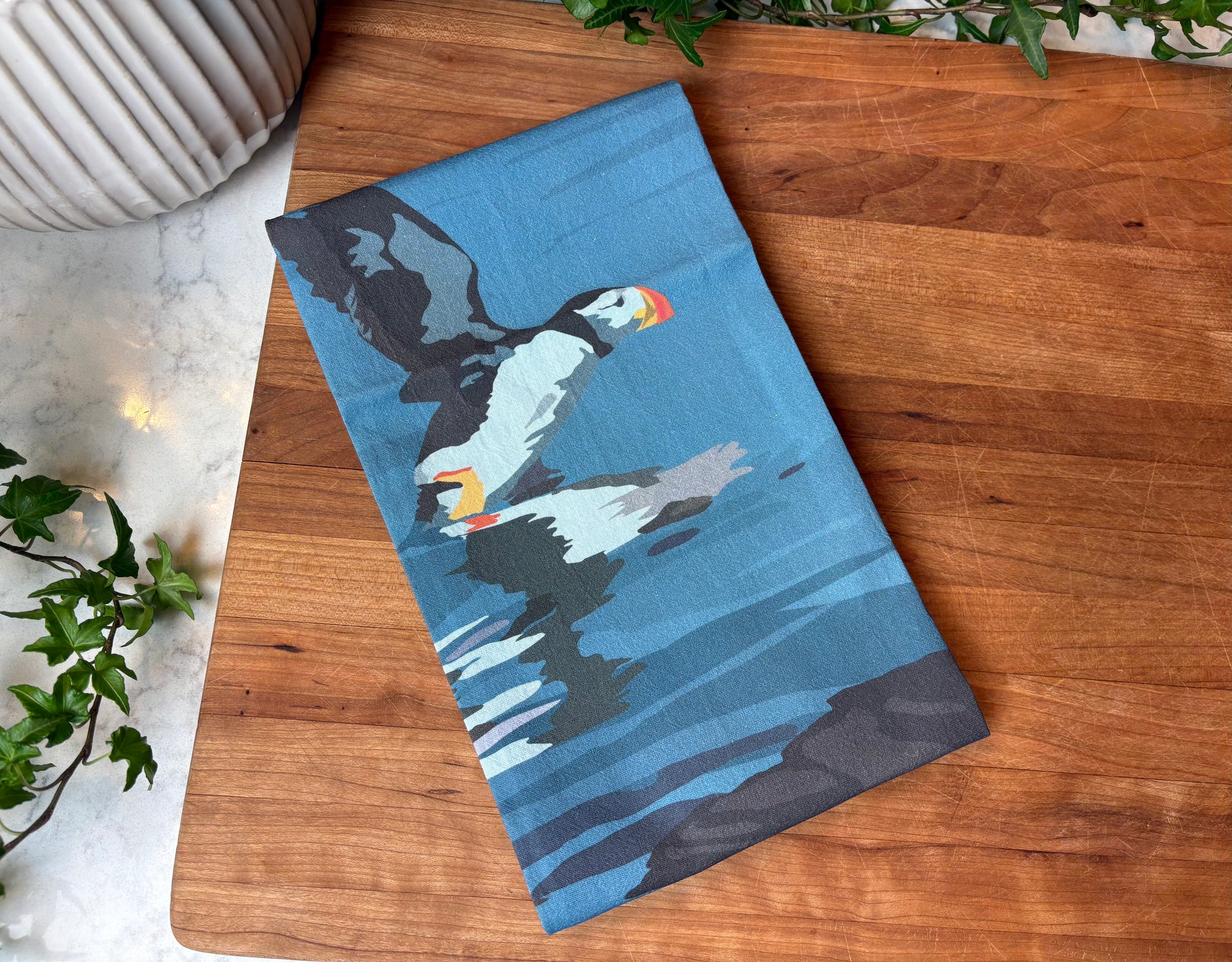 Puffins Tea Towel