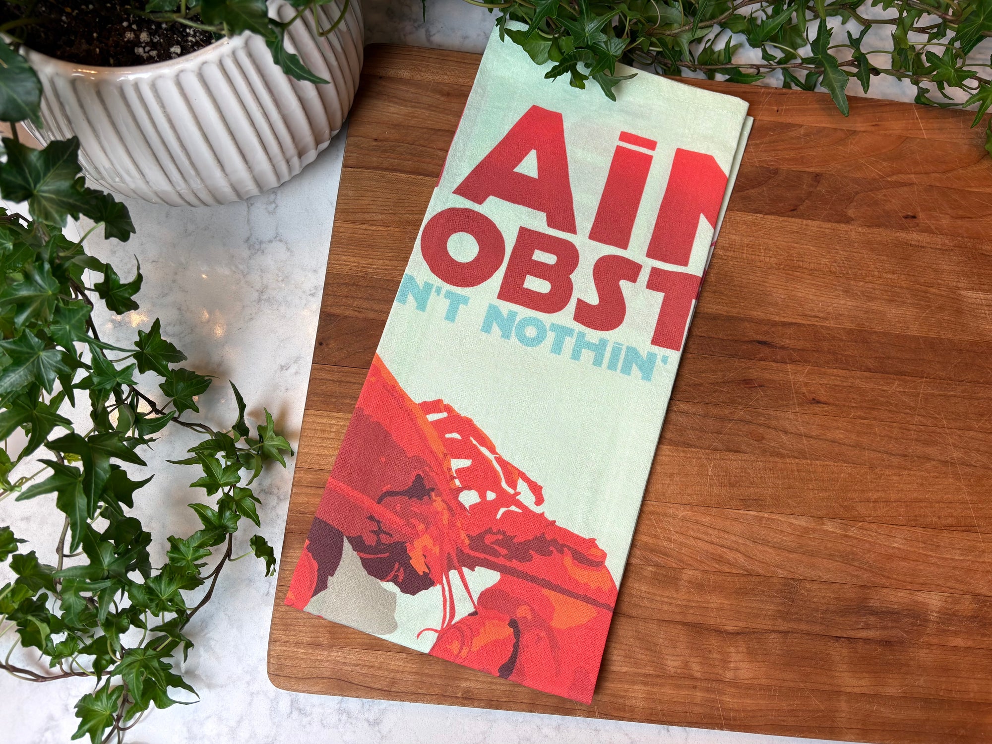 Maine Lobstah Tea Towel