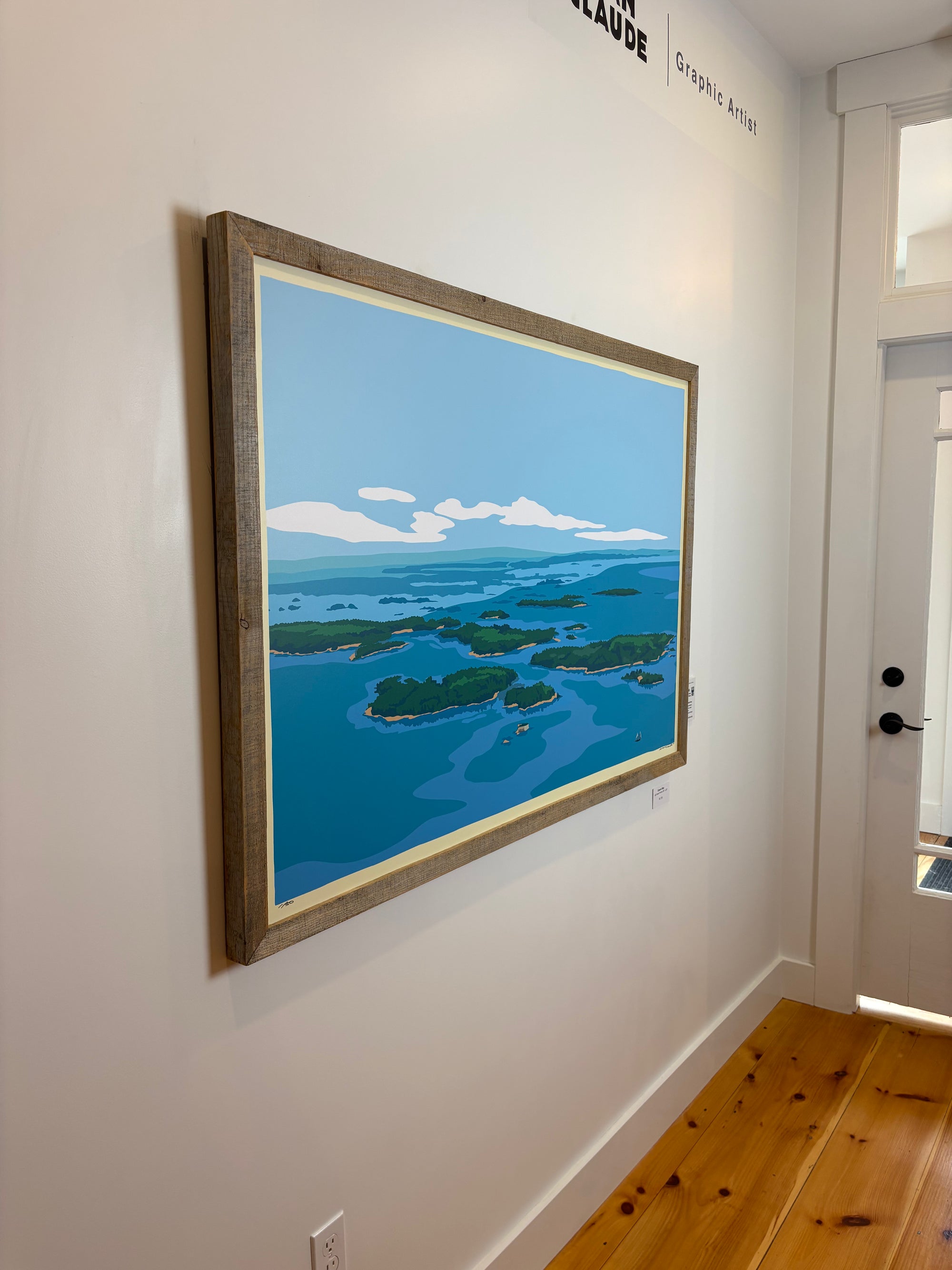 MAINE WOOD FRAME 36" x 53" Framed Casco Bay