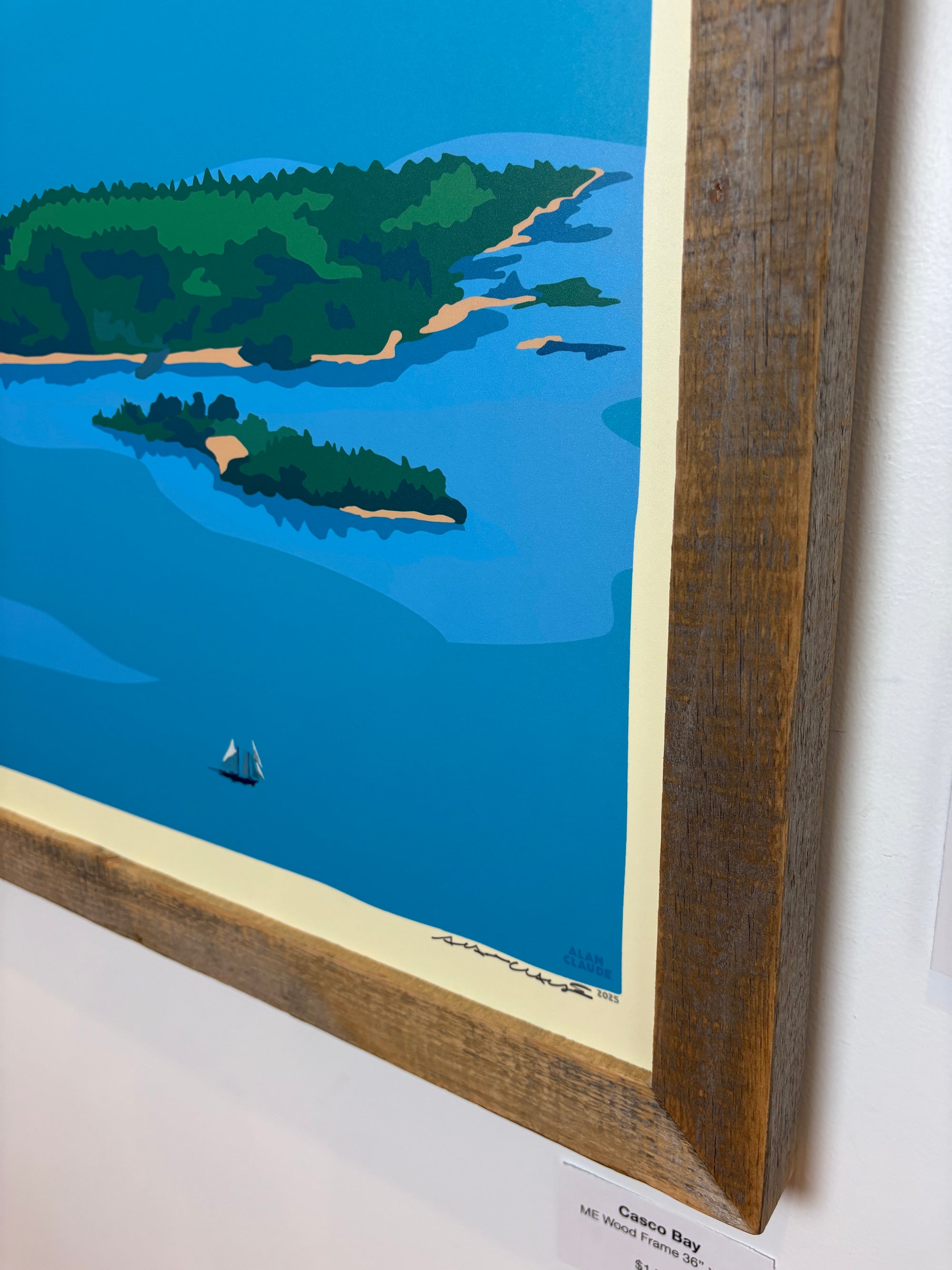 MAINE WOOD FRAME 36" x 53" Framed Casco Bay