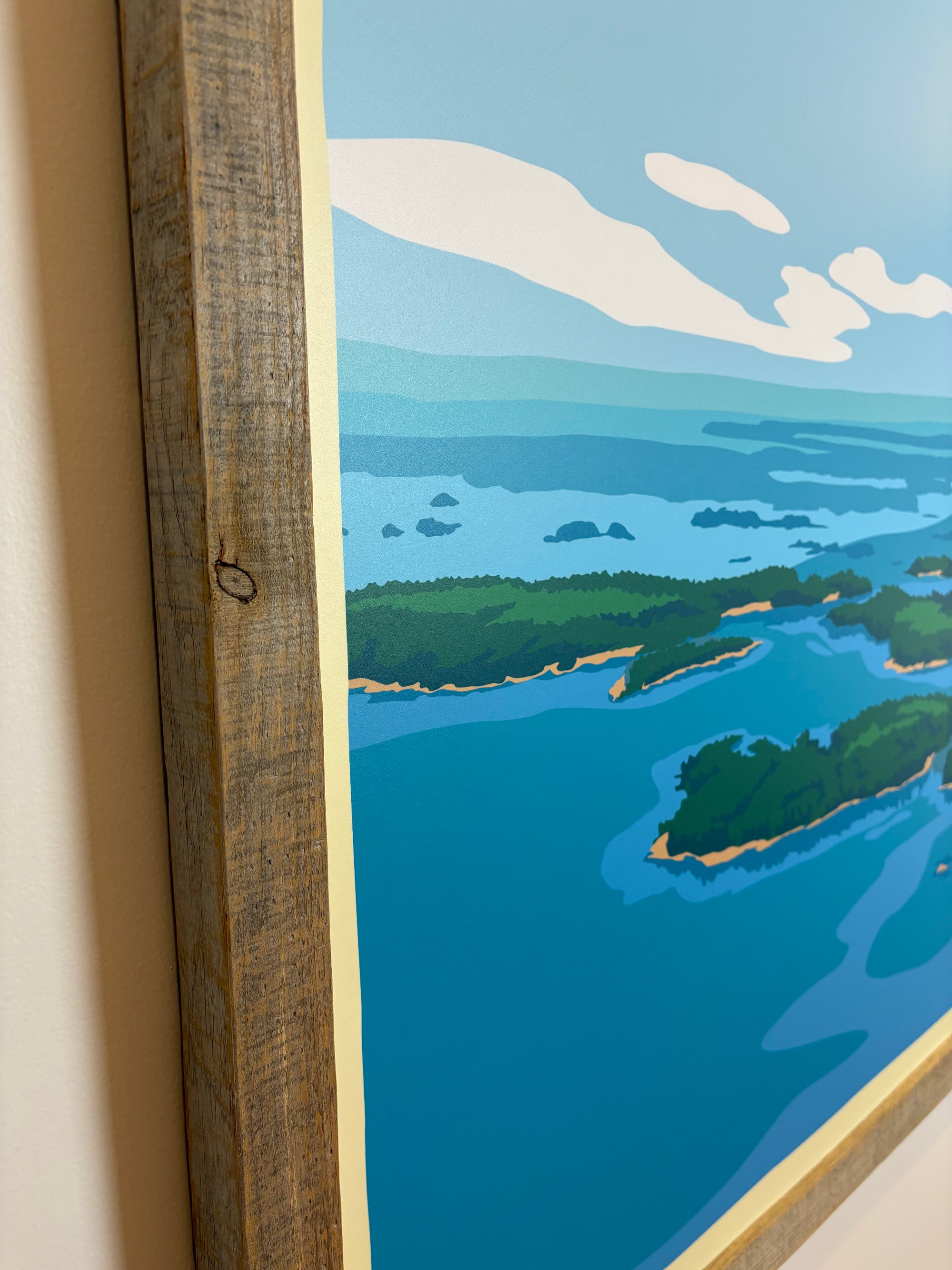 MAINE WOOD FRAME 36" x 53" Framed Casco Bay