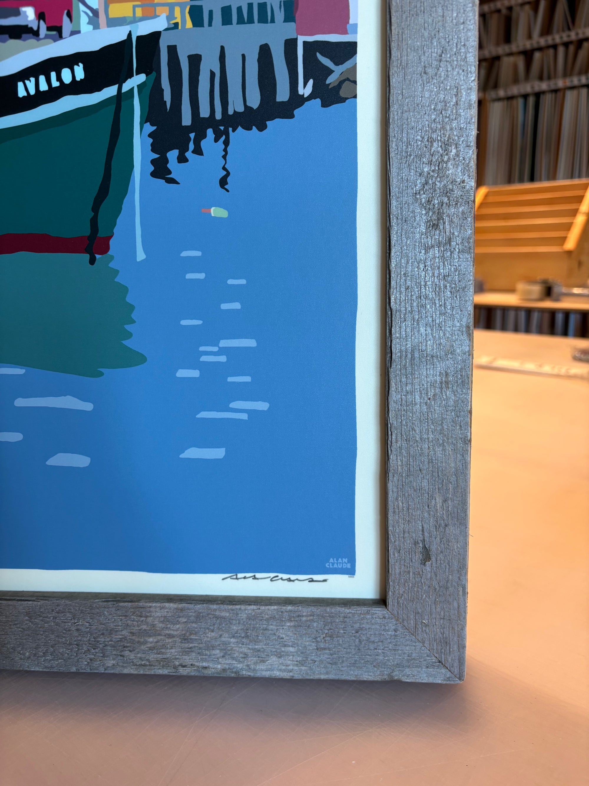MAINE WOOD FRAMED 18" x 24" New Harbor
