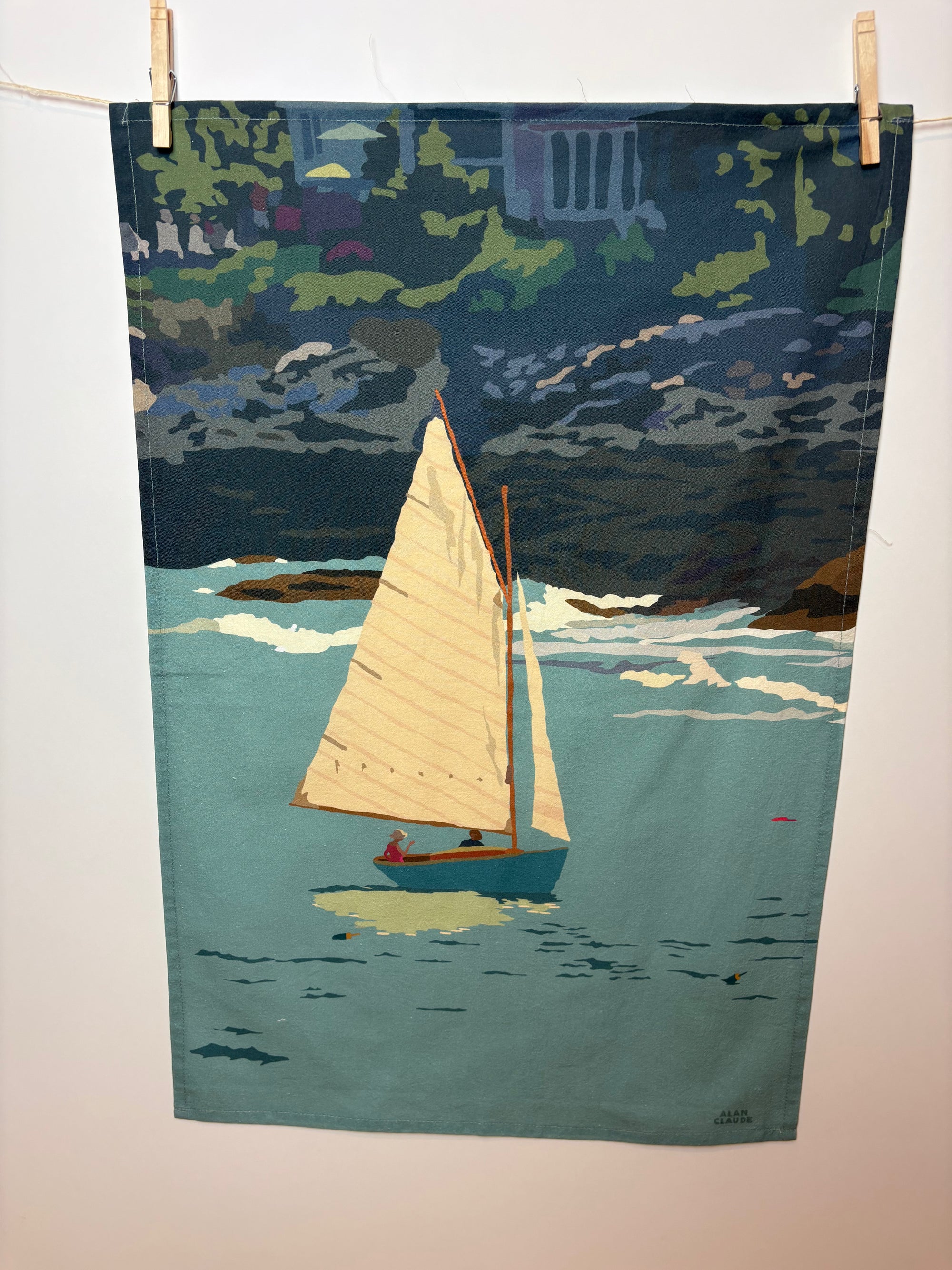 Sunset Sail Tea Towel