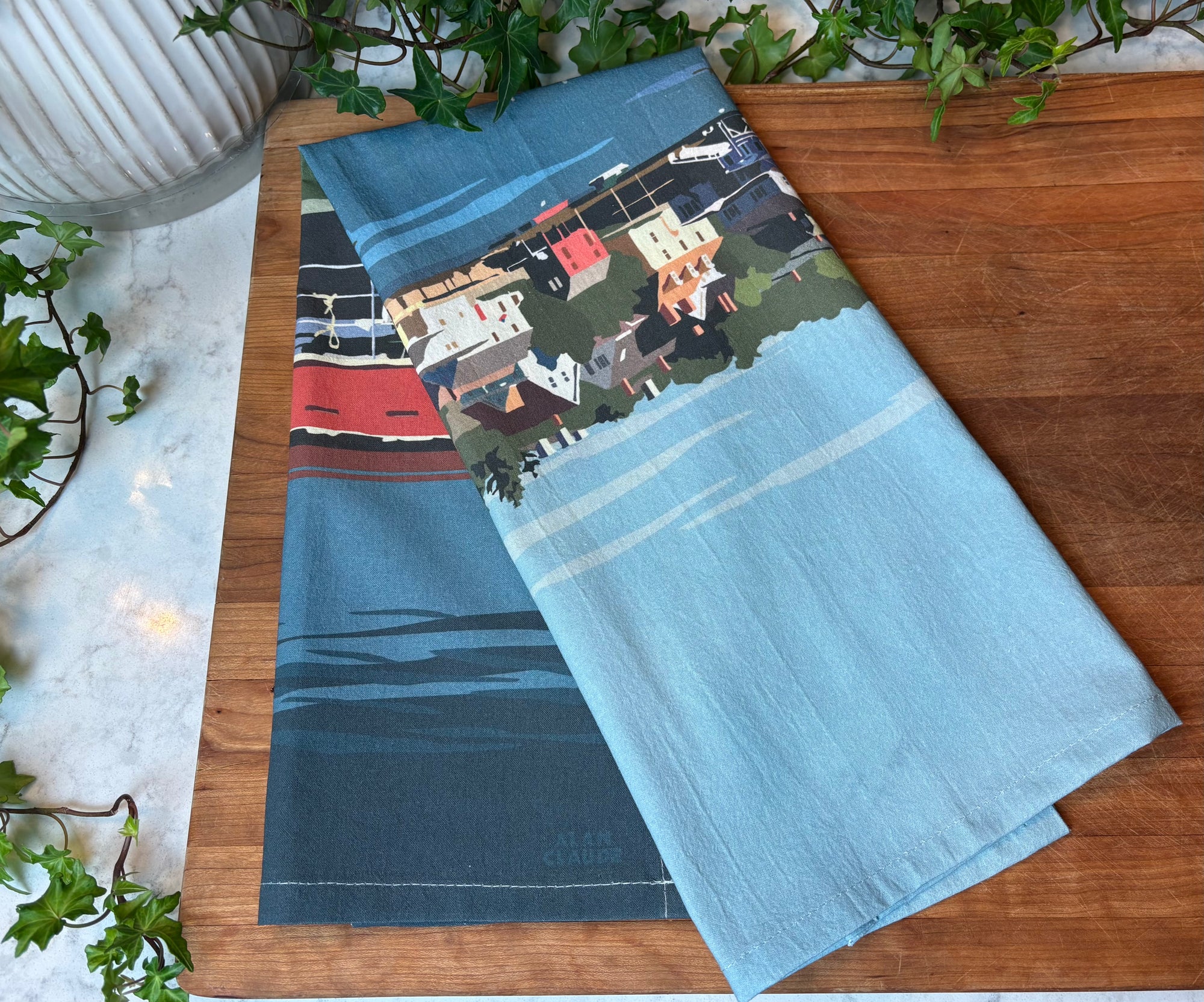 Red Lobster Boat Tea Towel