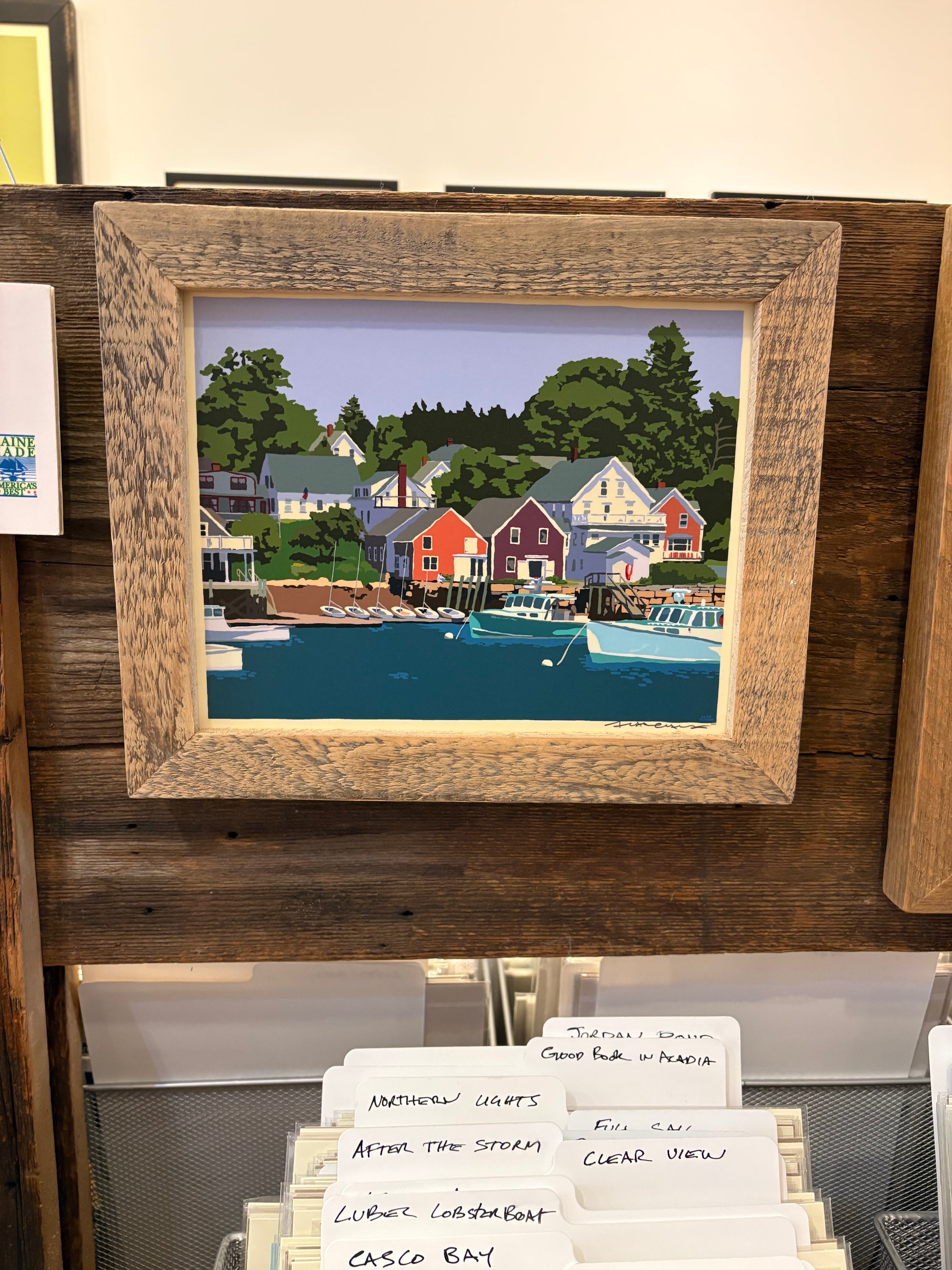 MAINE WOOD FRAMED 8" x 10" East Coast Haven (Horizontal)