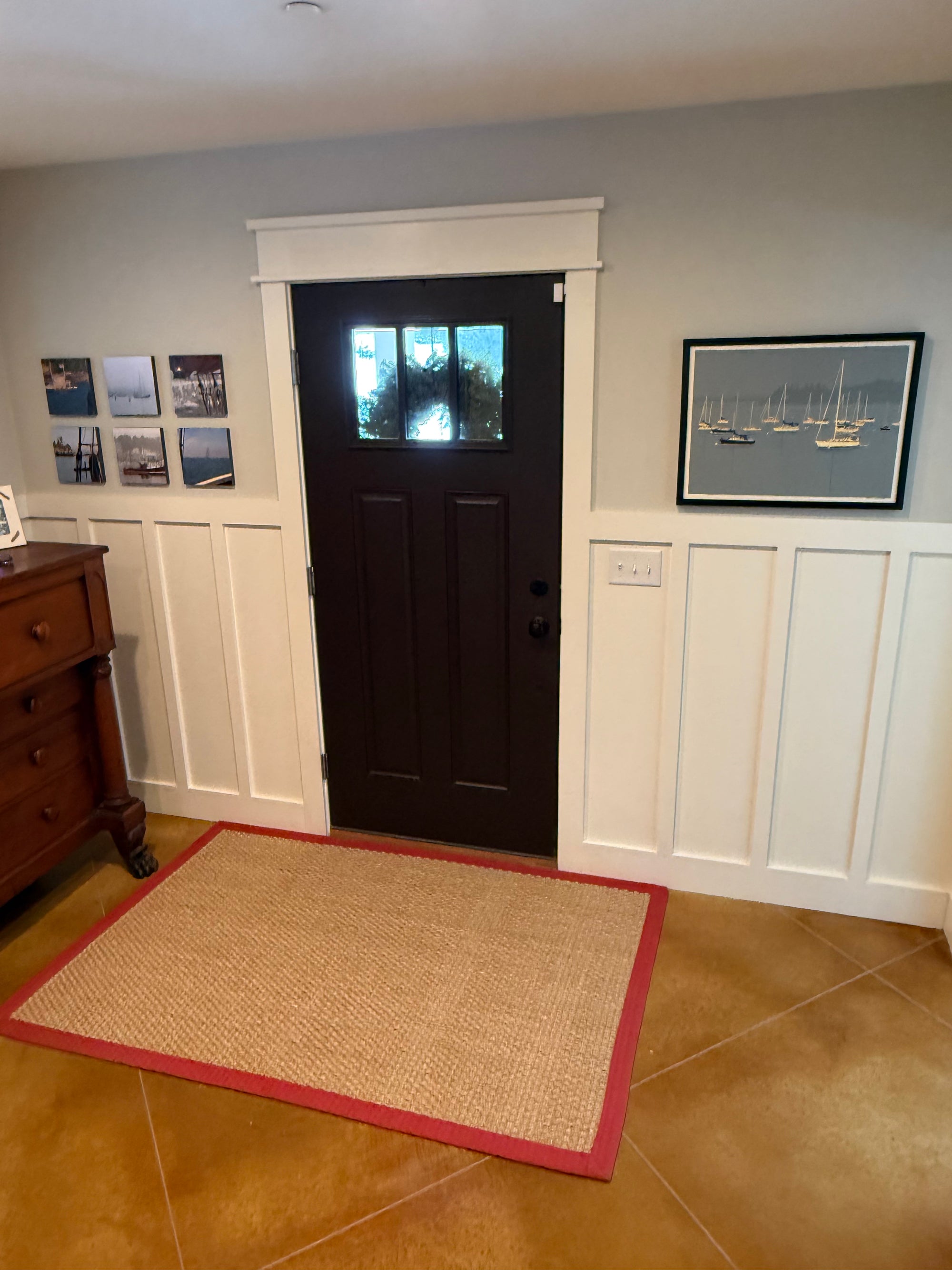 Sailboats in Rockland Harbor Art Print 18" x 24" Horizontal Framed Wall Poster By Alan Claude - Maine