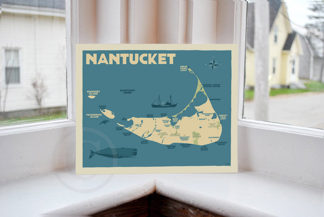 FJIWECWSQ Nantucket Massachusetts Affiche de voyage FJIWECWSQ Nantucket Massachusetts Affiche de voyage