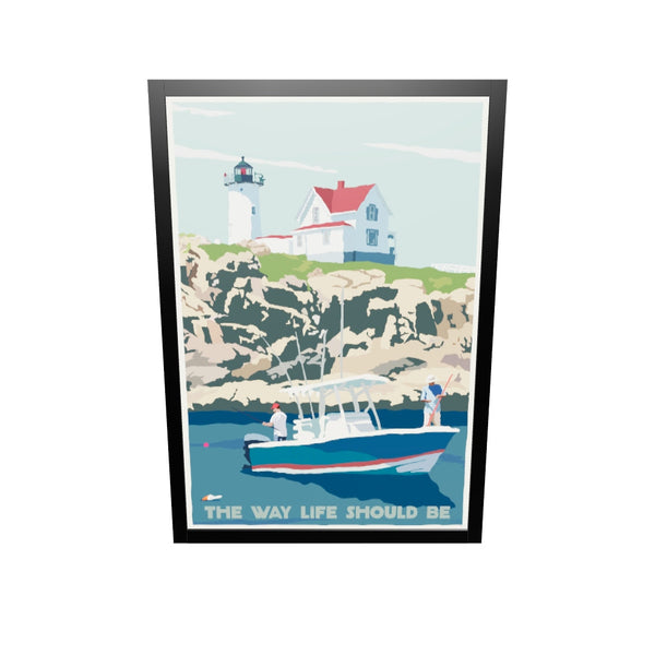 Fishing At The Nubble Art Print 36