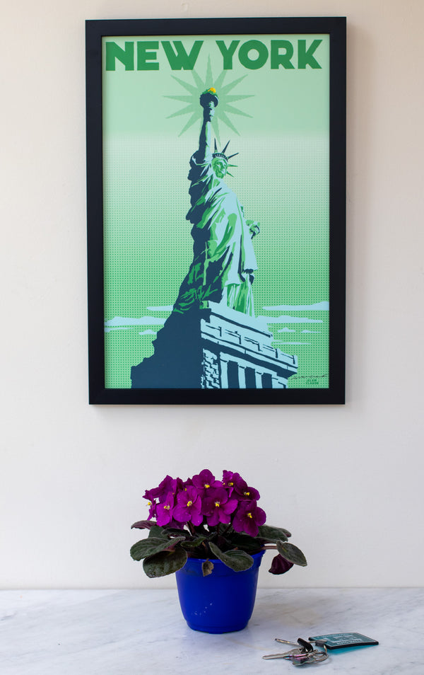 LIBERTY アートタペストリー 約70cm x 100cm Statue Of Liberty Art Print 11