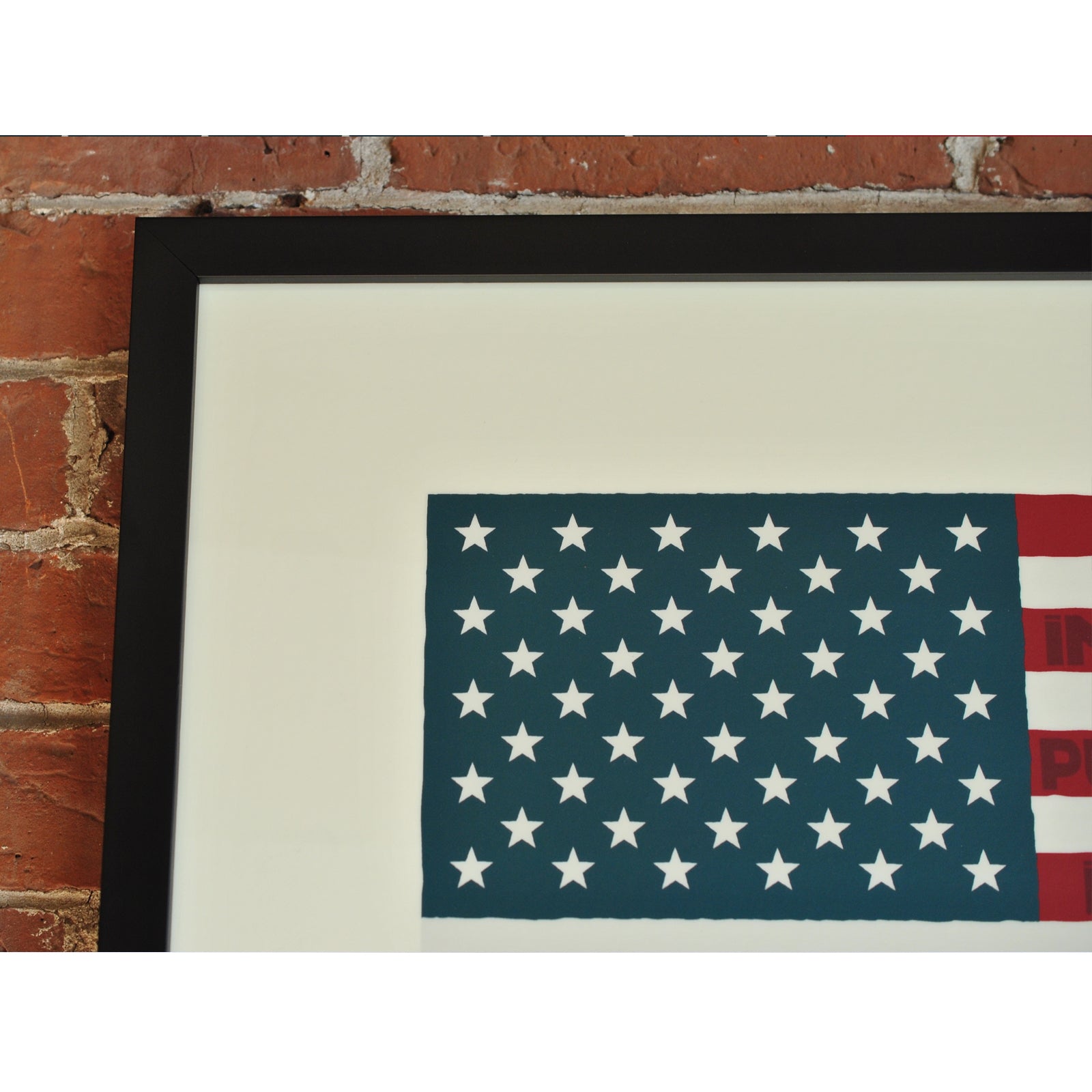 GIVE IT YOUR BEST! USA Flag Art Print 18 x 24 Framed - Alan Claude Gallery