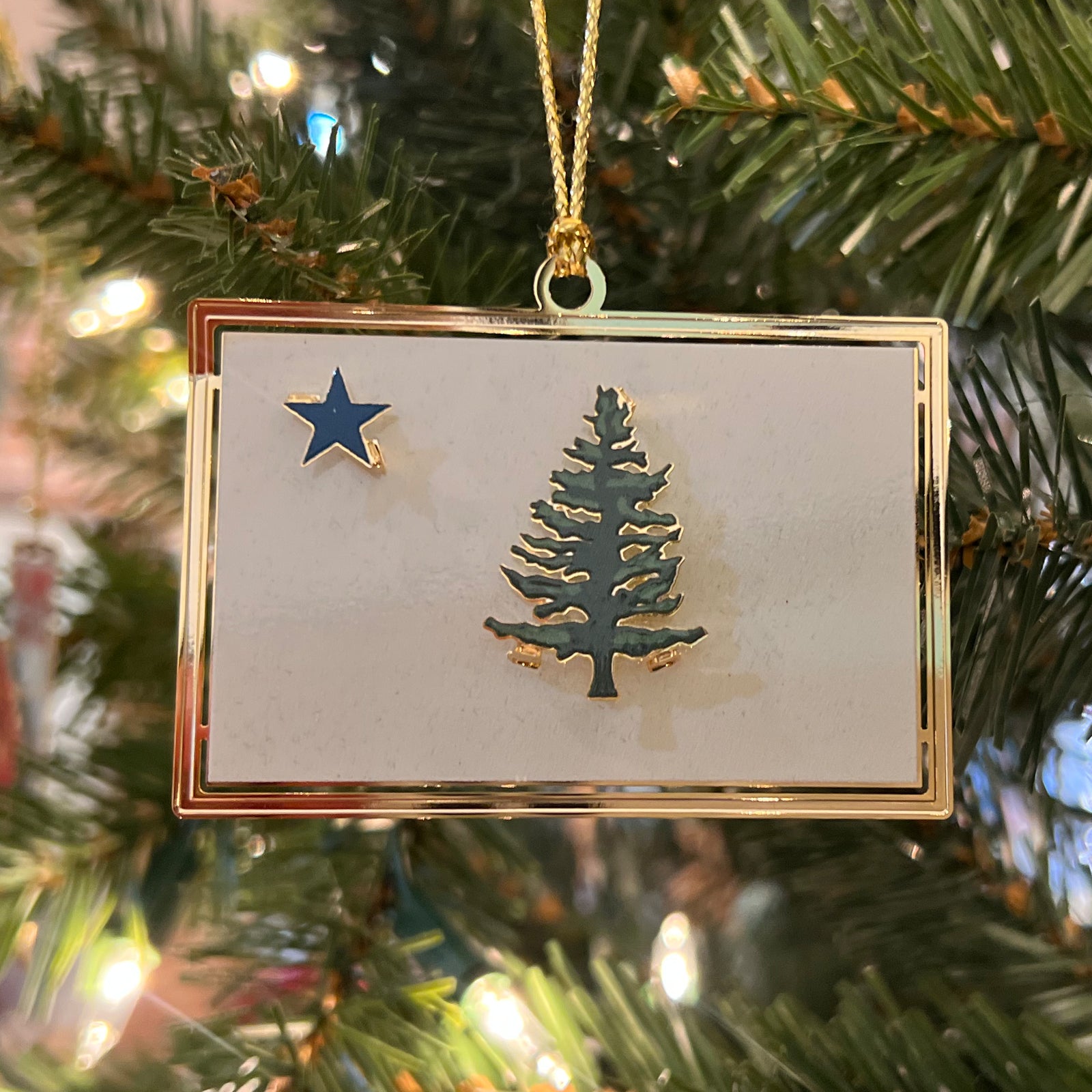 1901 MAINE State Flag - Christmas Ornament - Maine