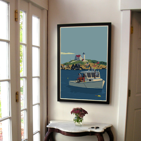 Lobstering at the Nubble Art Print 24