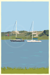Cape Cod Map Art Print 24 x 36 Travel Poster By Alan Claude -  Massachusetts