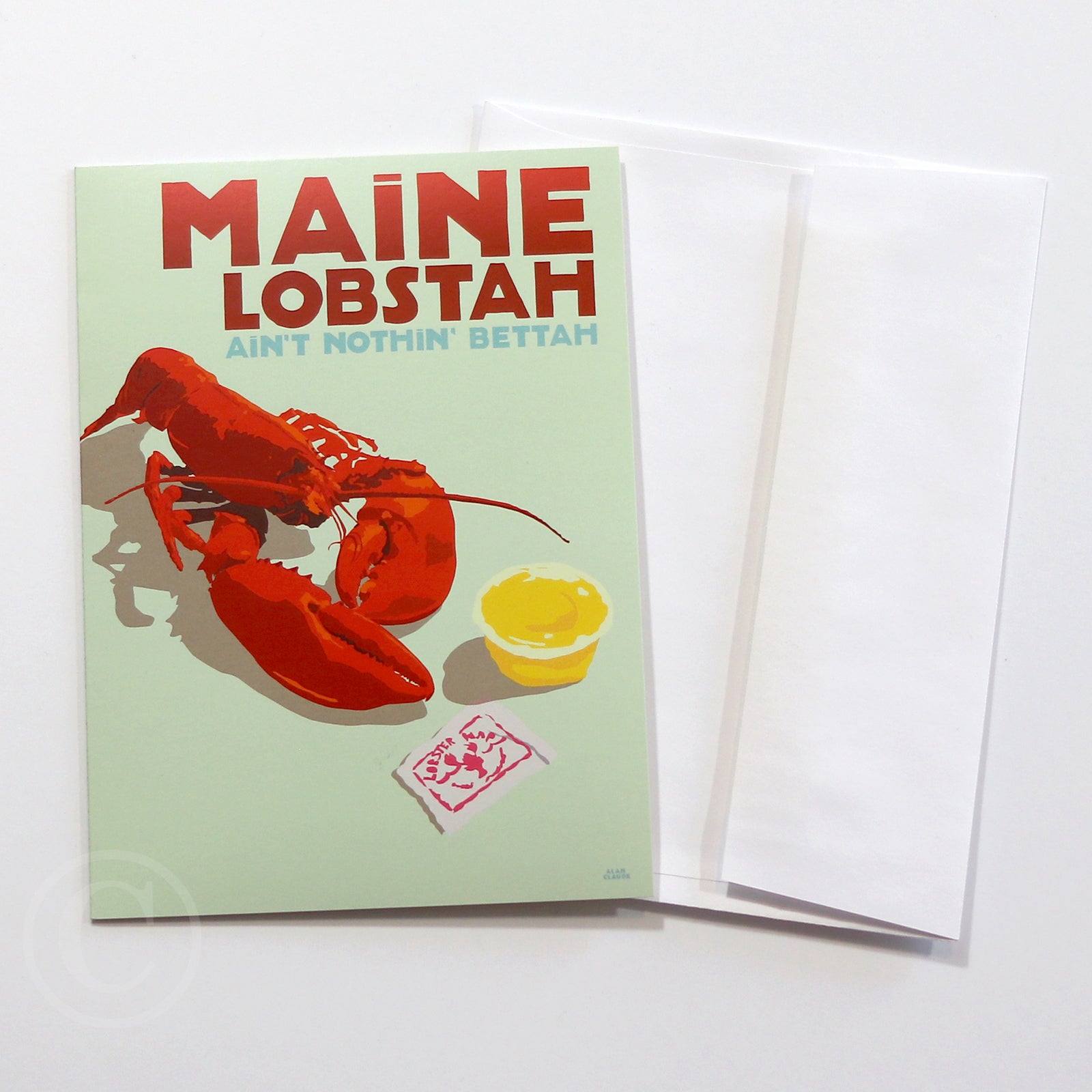 Maine Lobstah Notecard 5" x 7"  - Maine