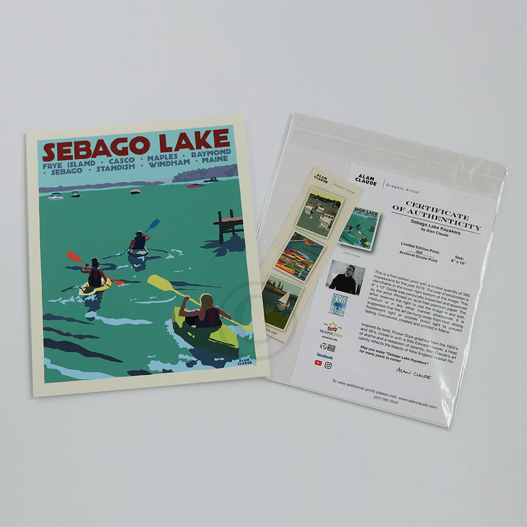 Sebago Lake Kayakers Art Print