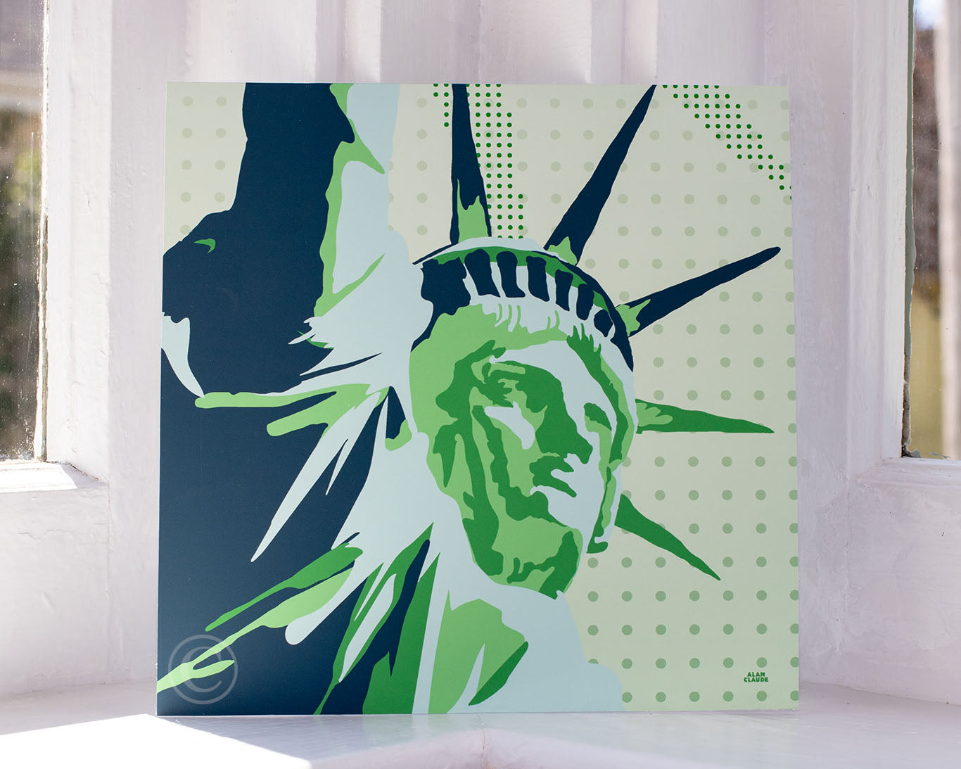 Statue Of Liberty Art Print 8" x 8" Wall Poster Wall Poster By Alan Claude - New York
