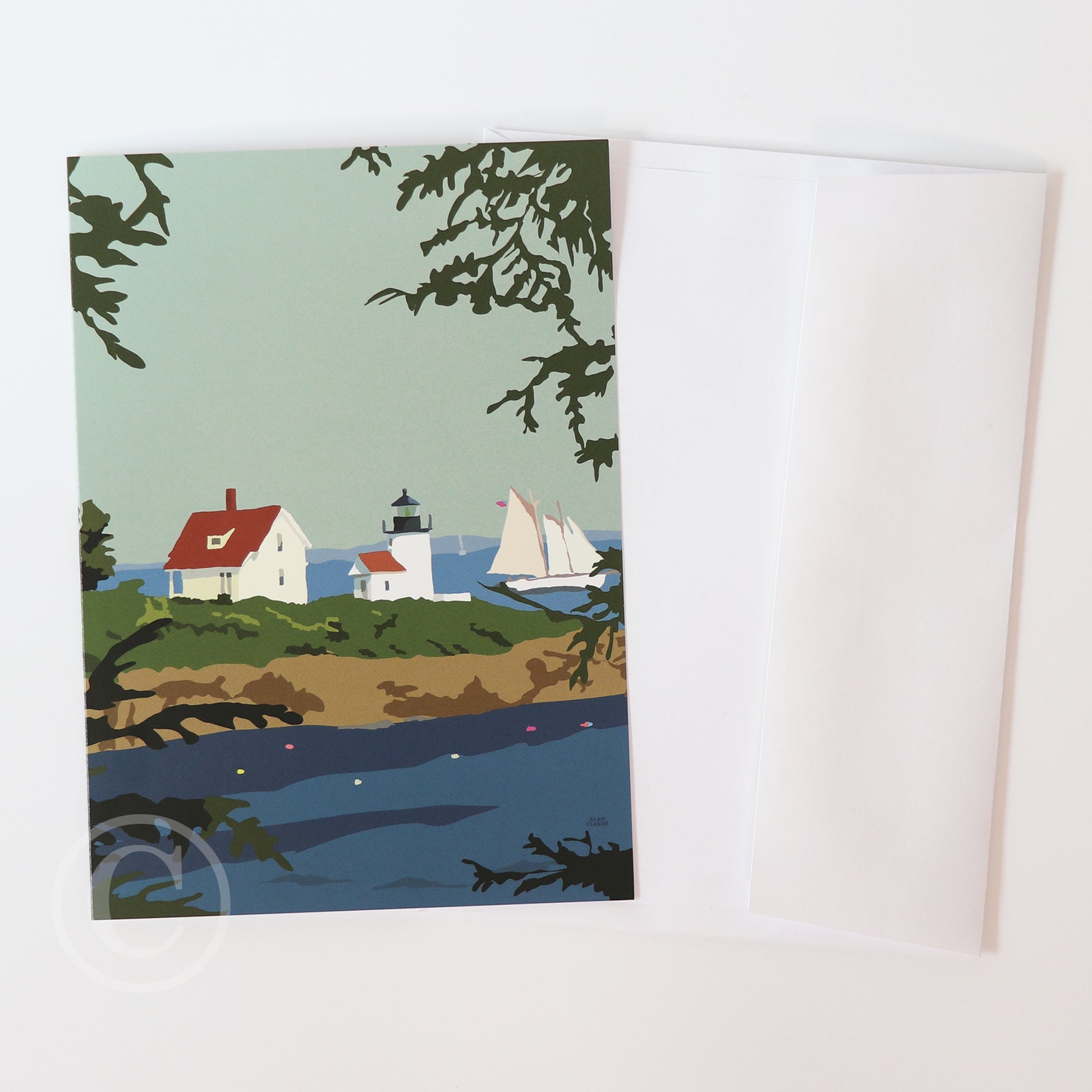 Camden Lighthouse 5" x 7" Notecard - Maine