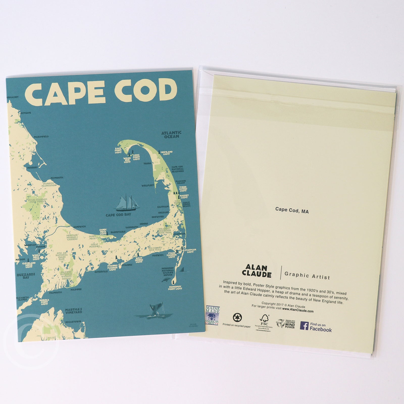 paper cape cod map