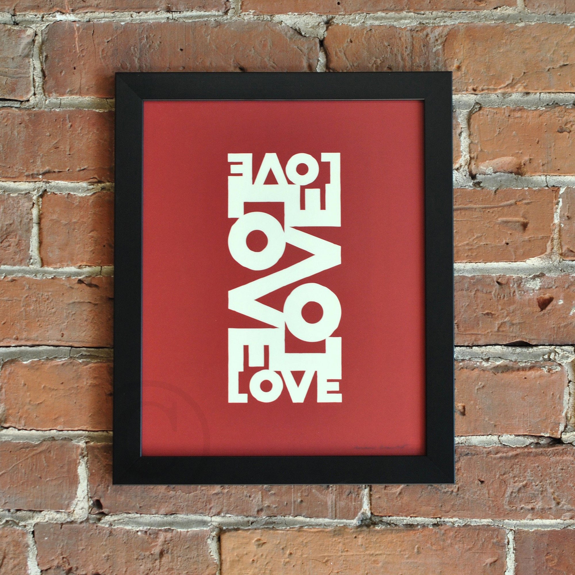 Love Energy - Red Art Print 8" x 10" Framed Poster