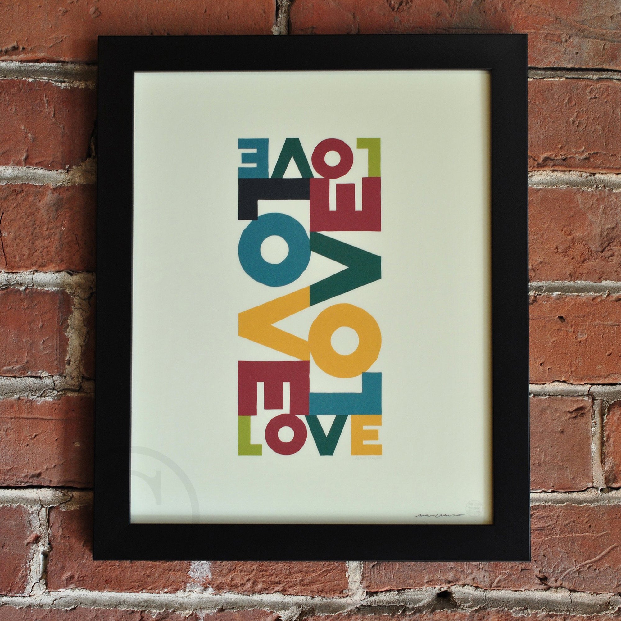 Love Energy - Retro Art Print 8" x 10" Framed Poster