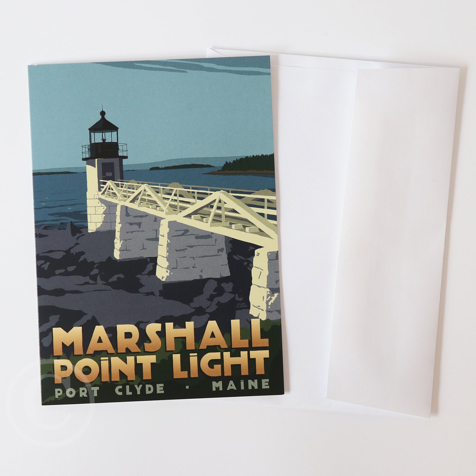 Marshall Point Light 5" x 7" Notecard - Maine
