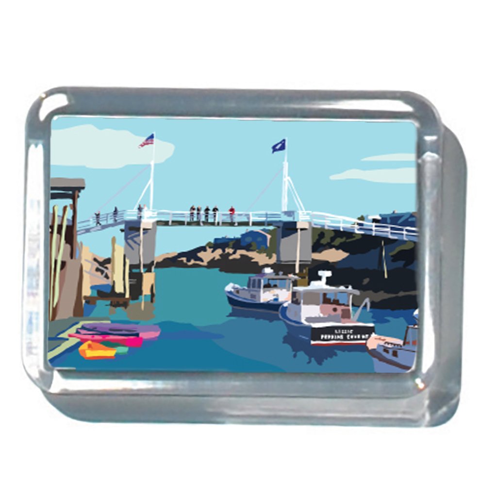 Perkins Cove Draw Bridge 2" x 2 3/4" Acrylic Magnet - Maine