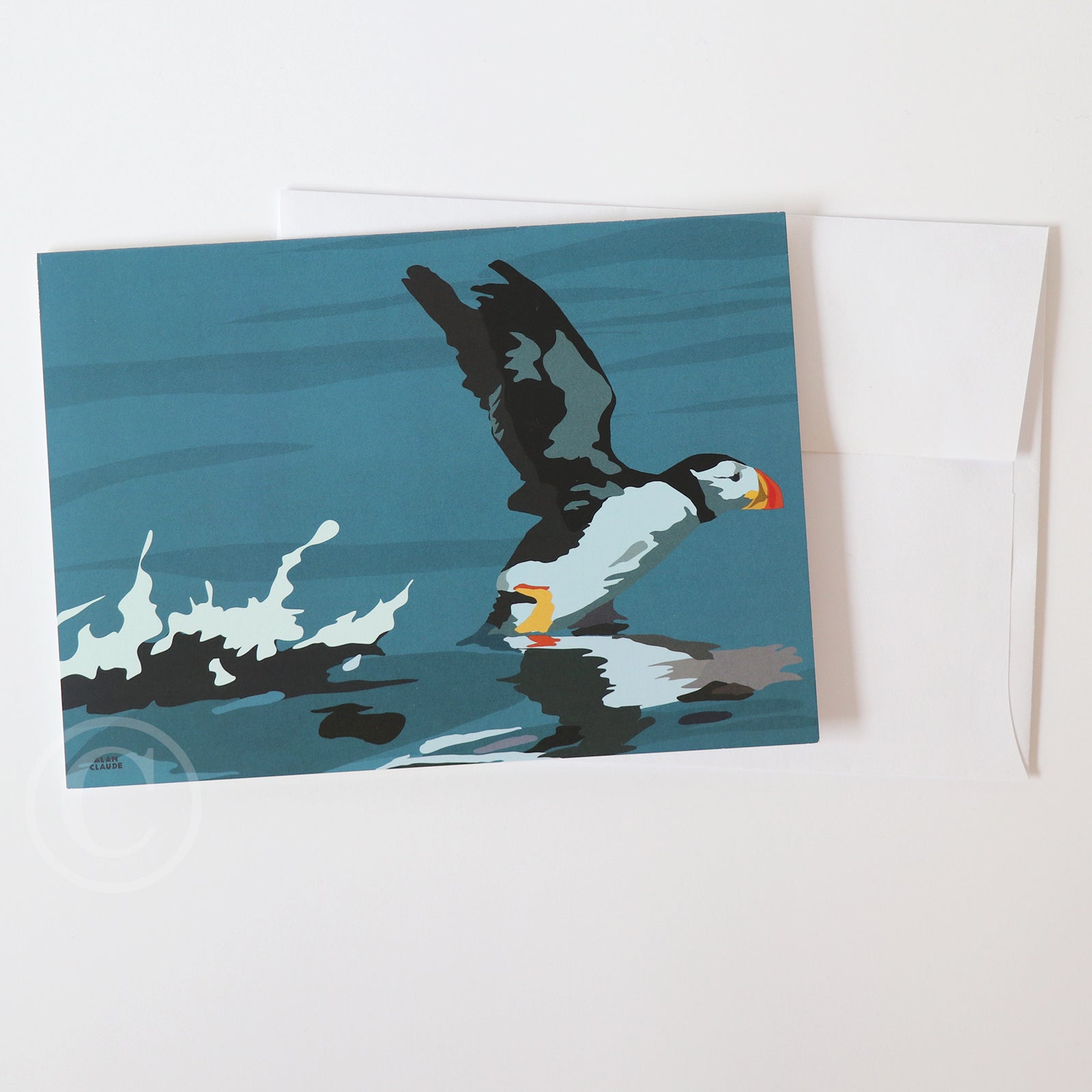 Puffin Takes Flight Notecard 5" x 7" - Maine