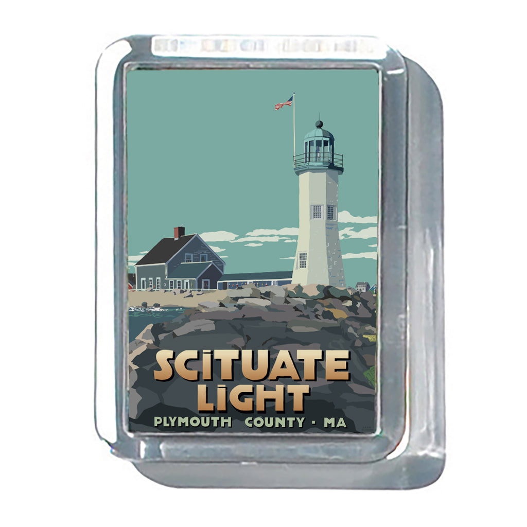 Scituate Light 2" x 2 3/4" Acrylic Magnet - Maine