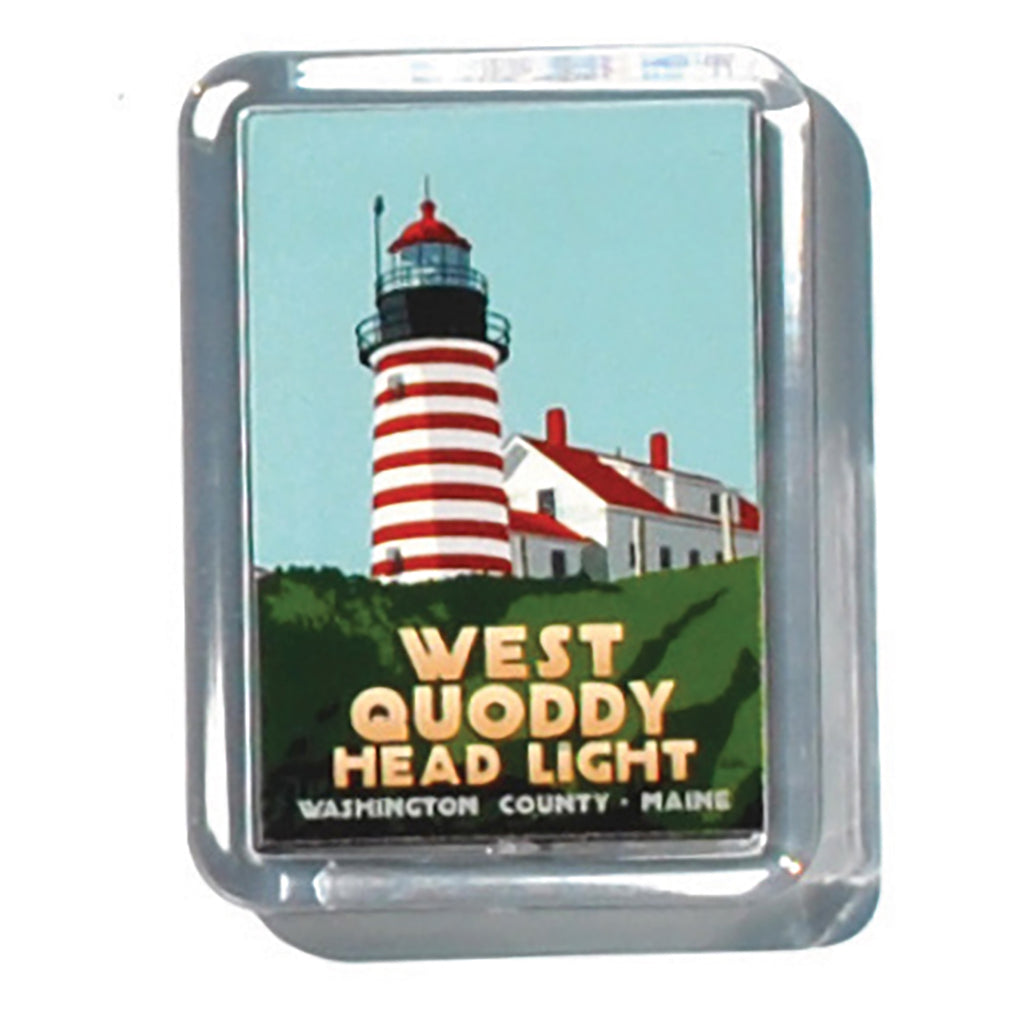 West Quoddy Head Light 2" x 2 3/4" Acrylic Magnet - Massachusetts